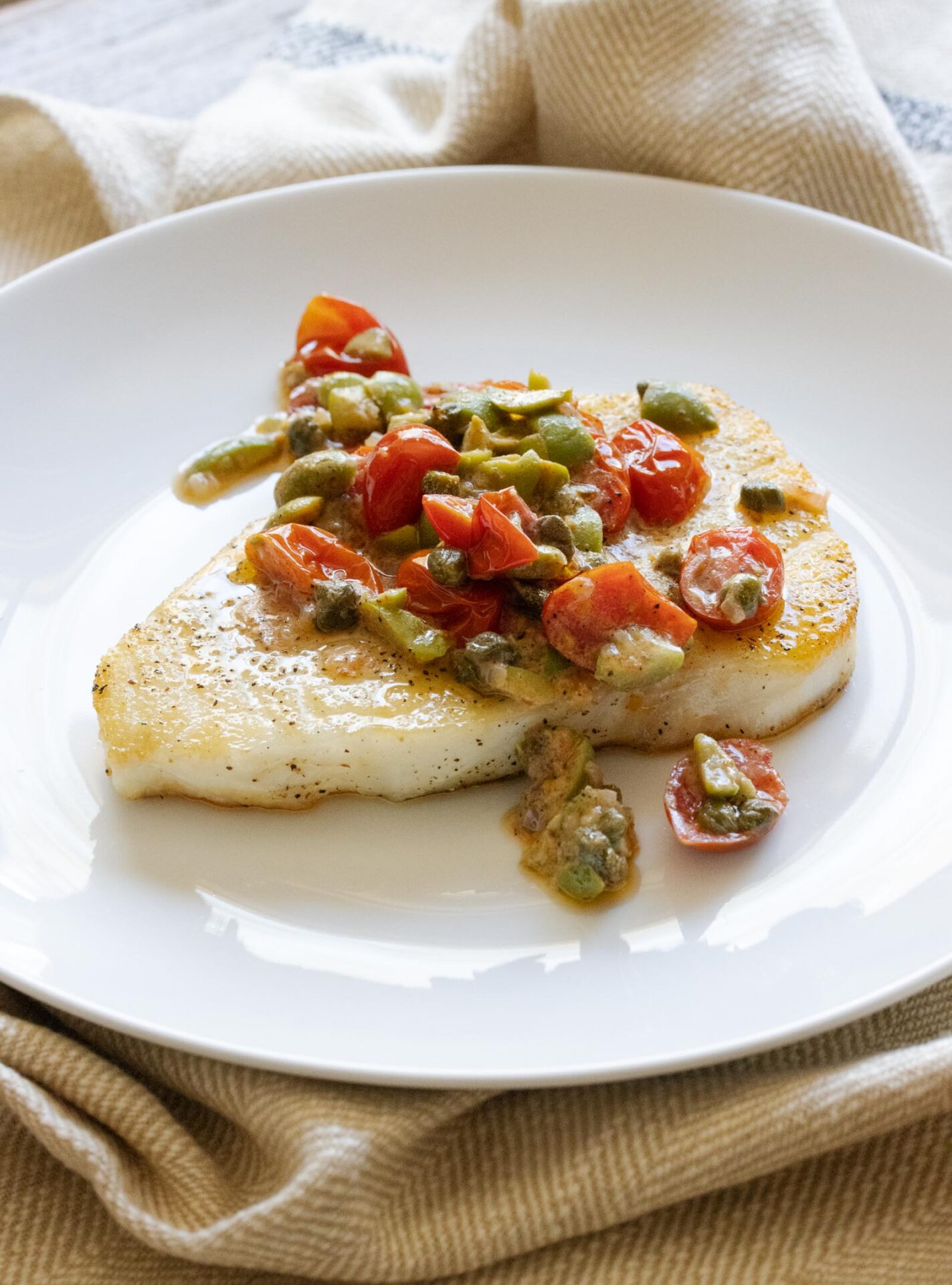 Chilean Sea Bass with Tomato Relish