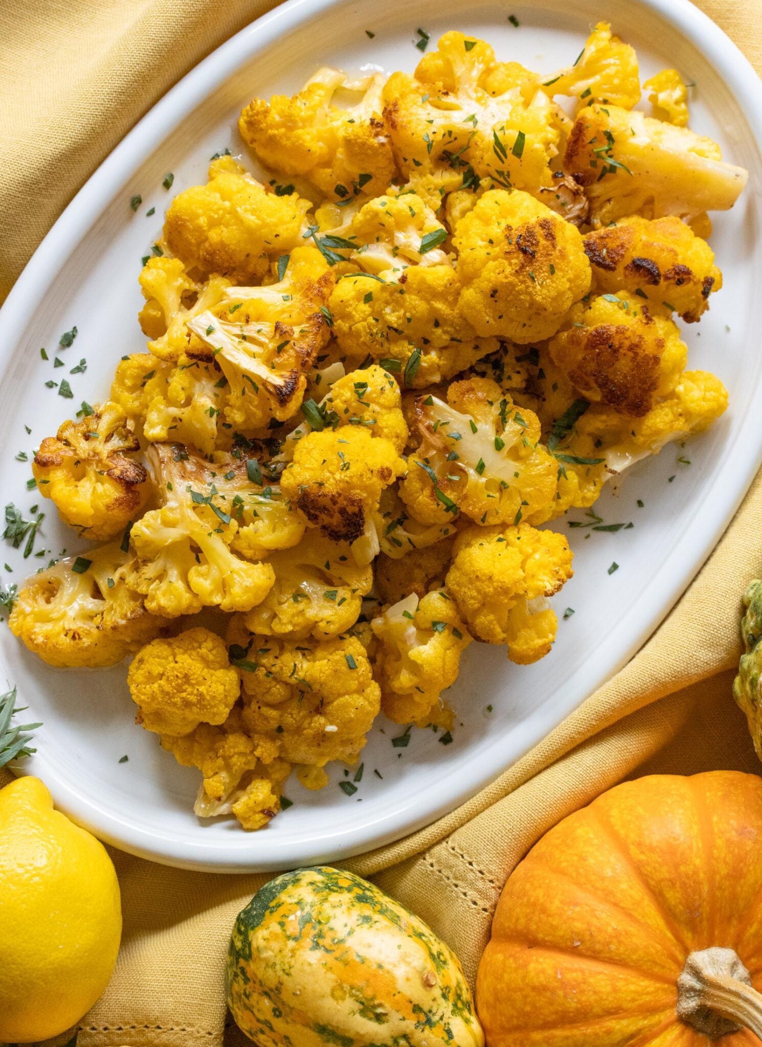 Roasted Cauliflower with Lime Dressing