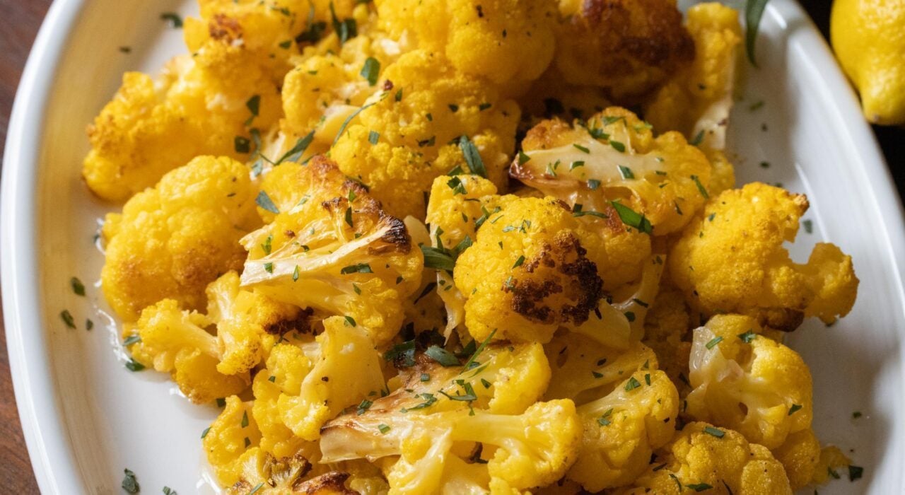 Roasted Cauliflower with Lime Dressing