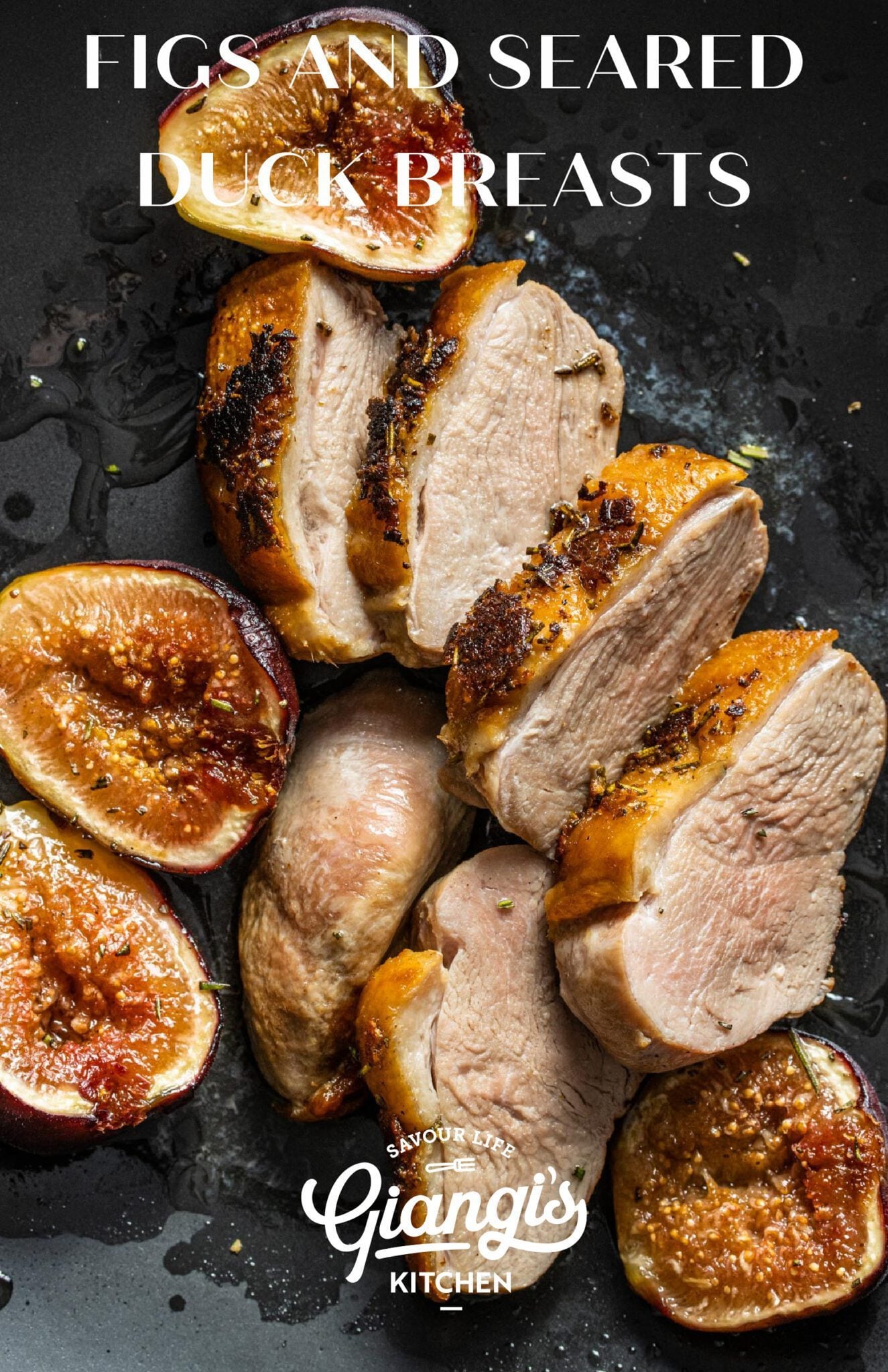 figs and seared duck breasts