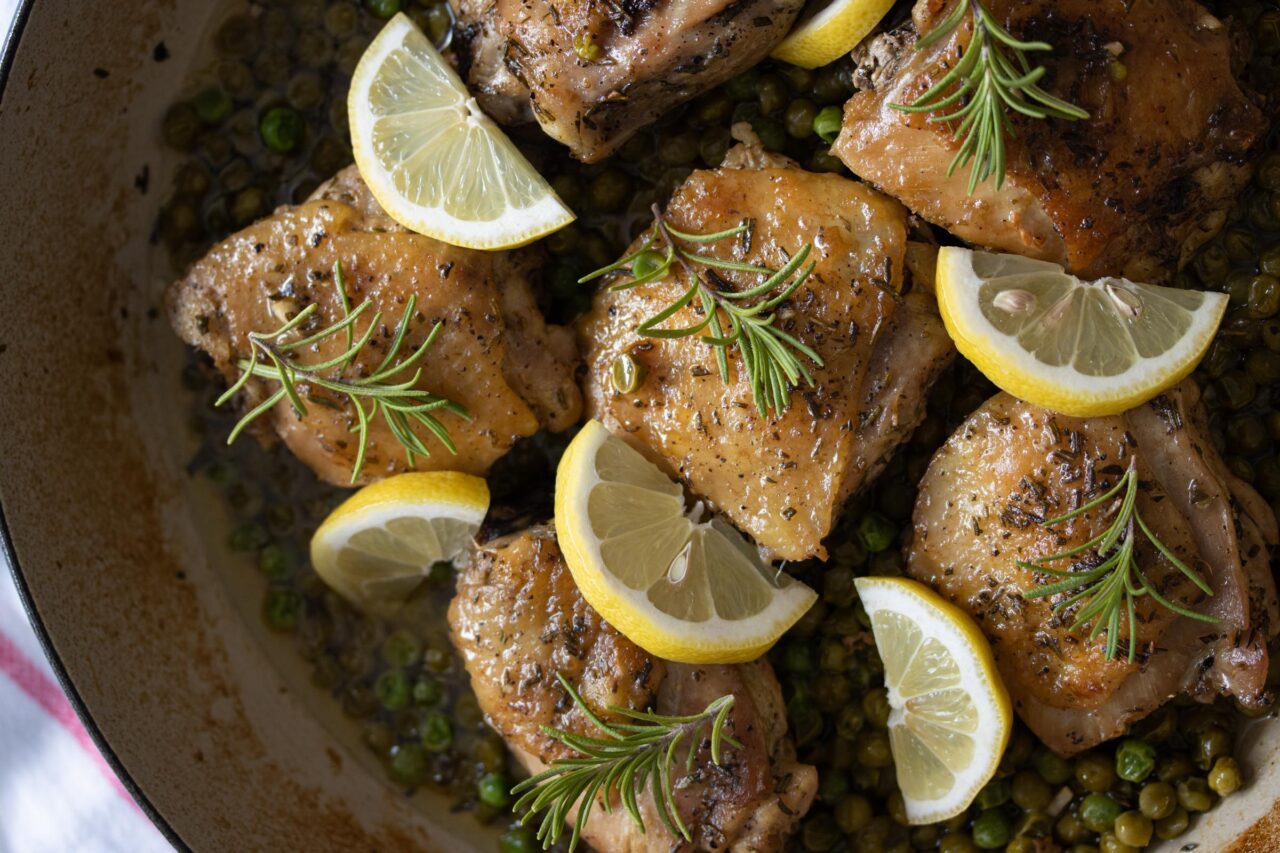 Rosemary, Peas, Lemon Chicken Rosemary, Peas, Lemon Chicken