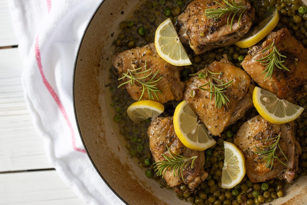 Rosemary, Peas, Lemon Chicken Rosemary, Peas, Lemon Chicken