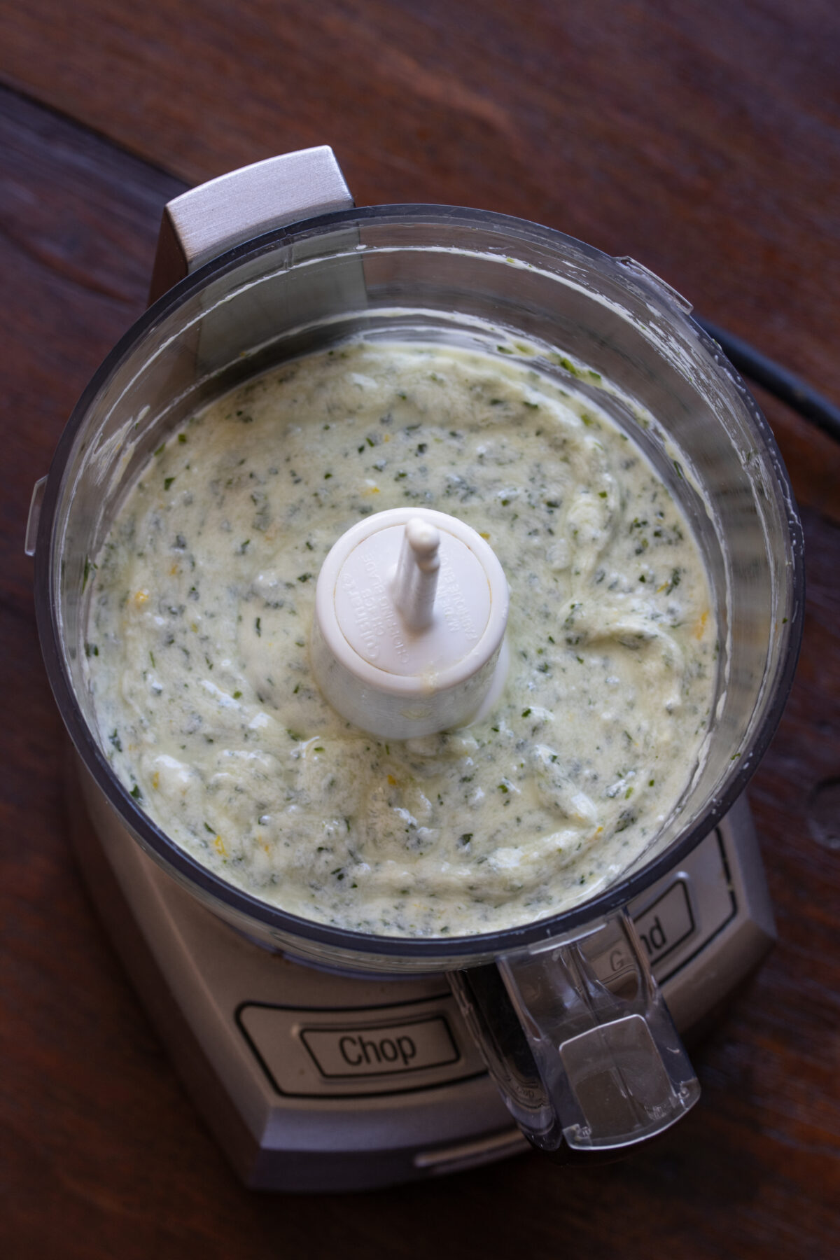 All ingredients well blended on the food processor.