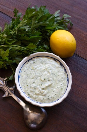 Yogurt feta sauce