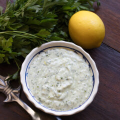 Yogurt feta sauce