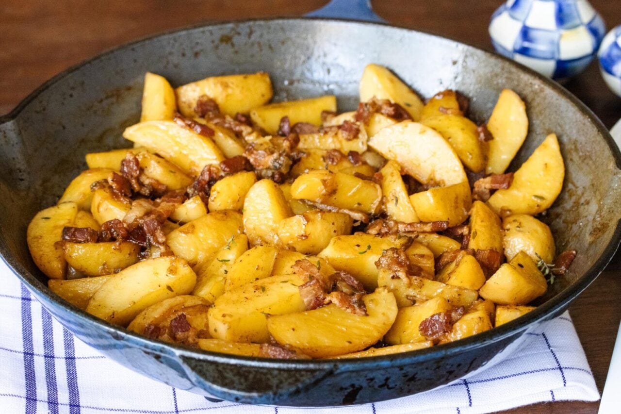 Potatoes Boulangere with Bacon