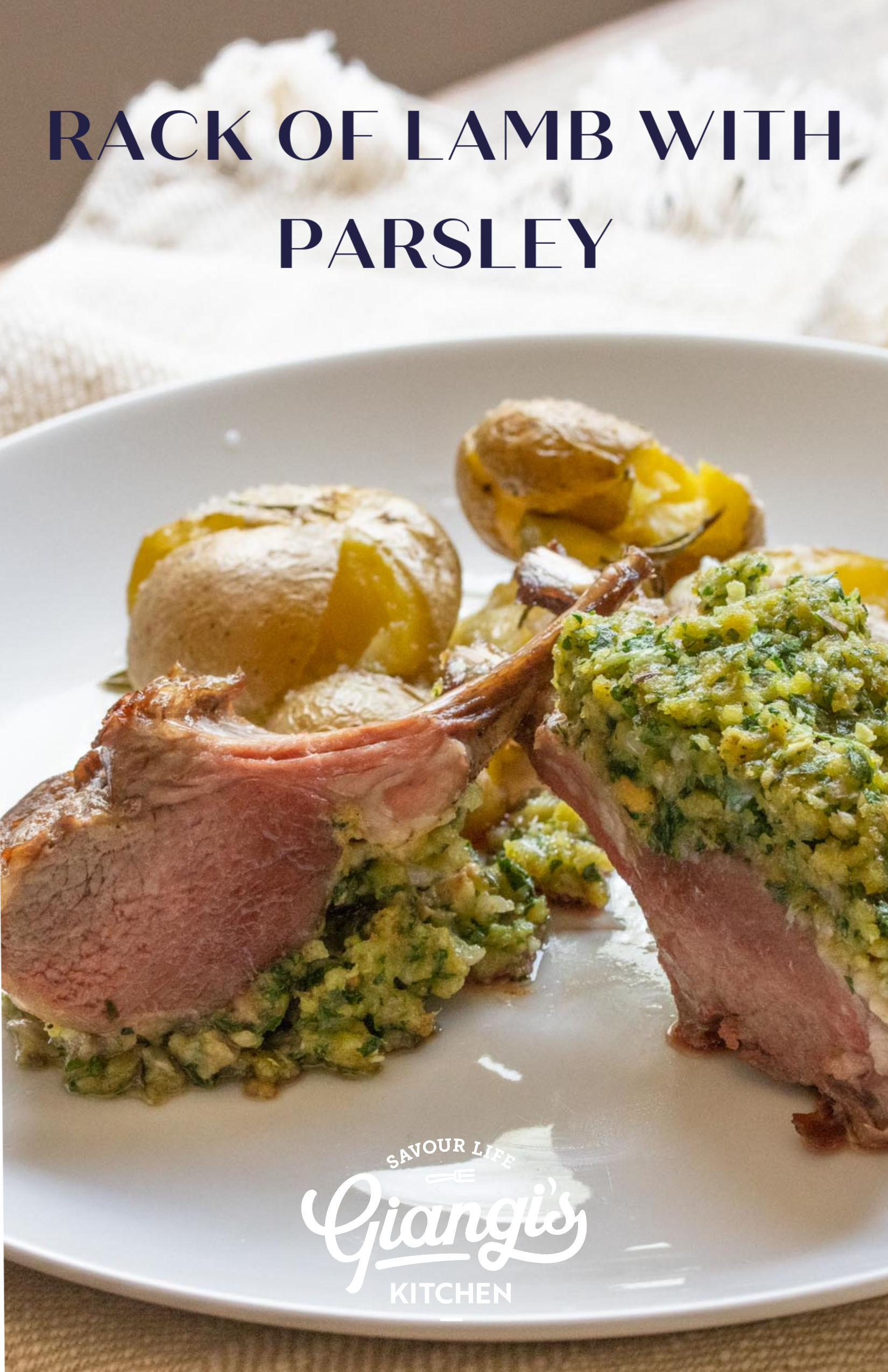 rack of lamb with parsley