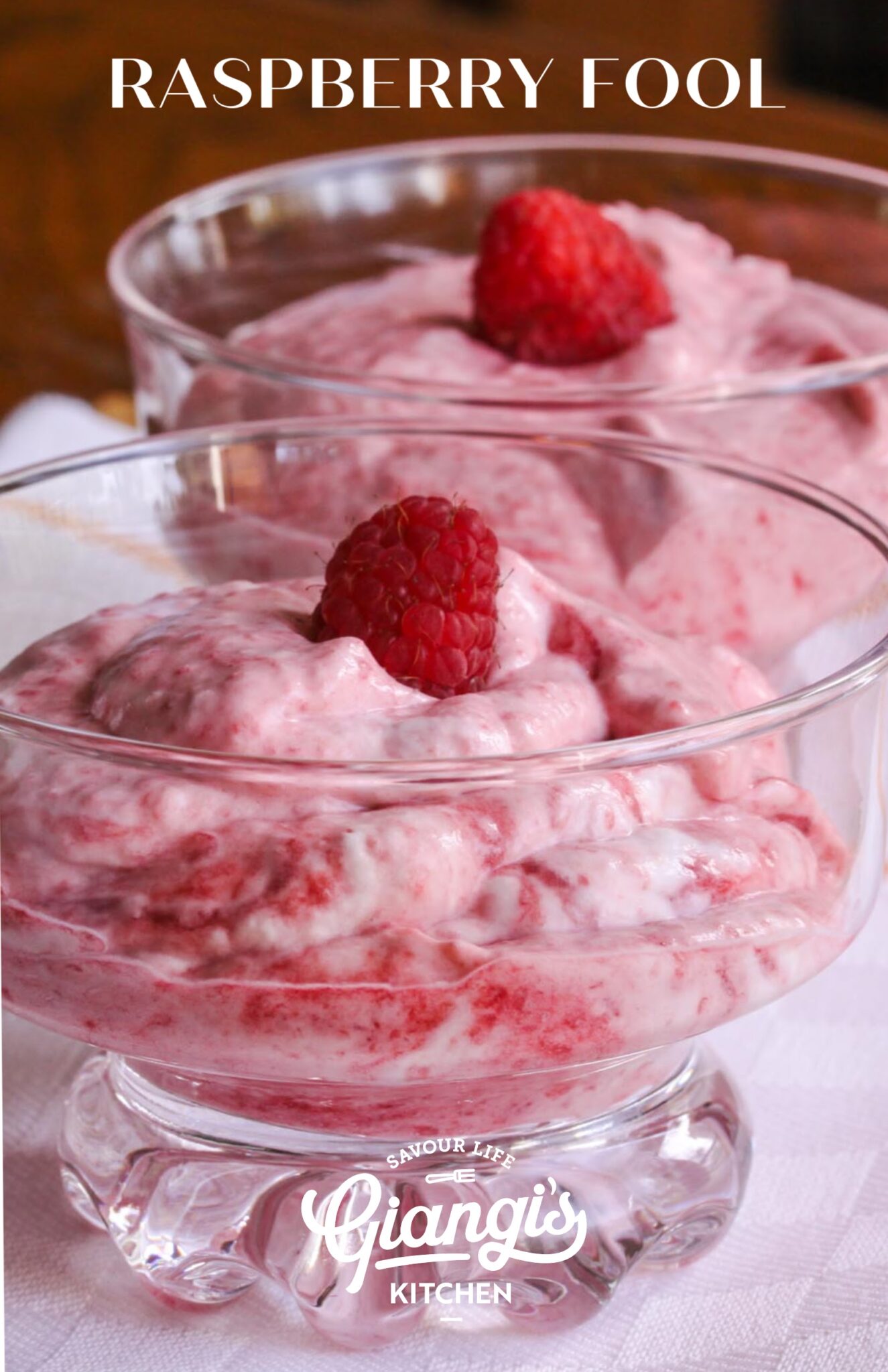 raspberry fool close up
