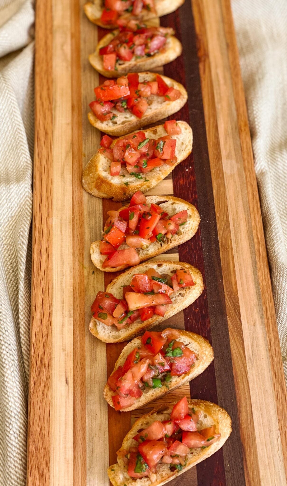 Bruschetta with tomatoes, anchovy and garlic