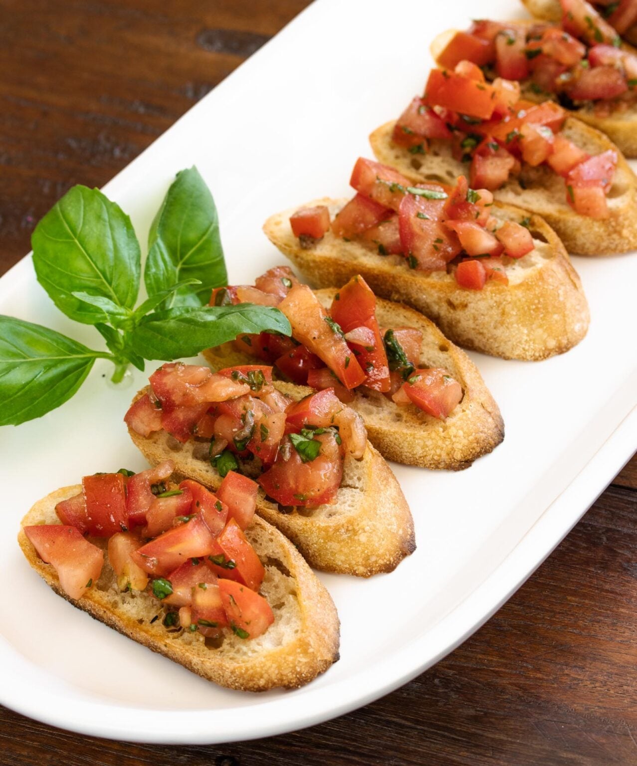 Bruschetta with tomatoes, anchovy and garlic