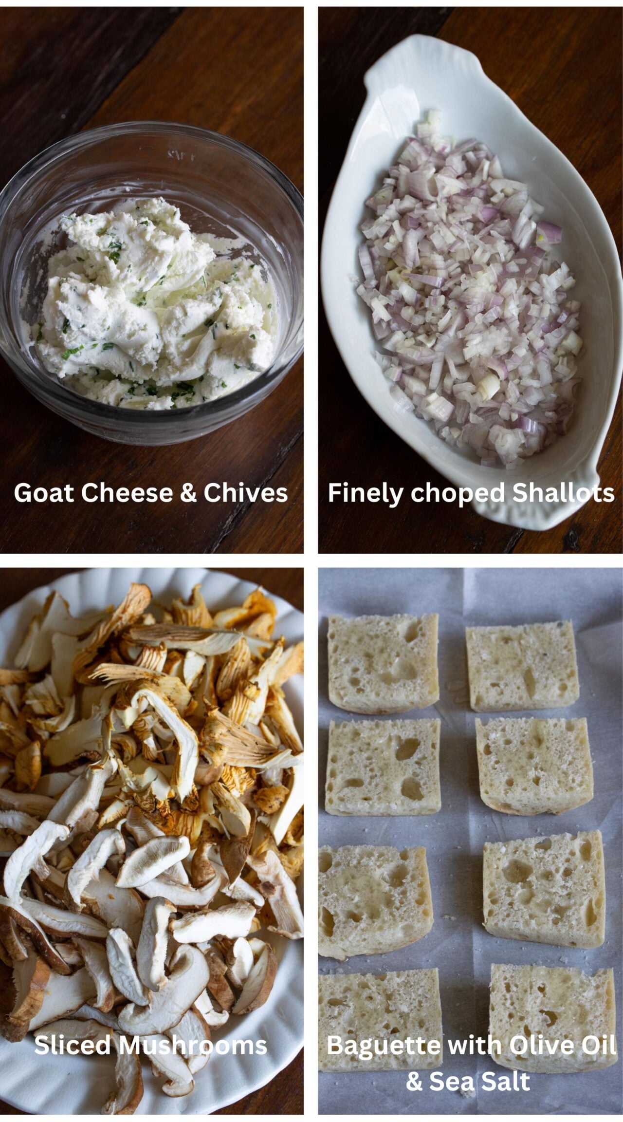 Mushroom and Goat Cheese Toasts Mushroom and Goat Cheese Toasts