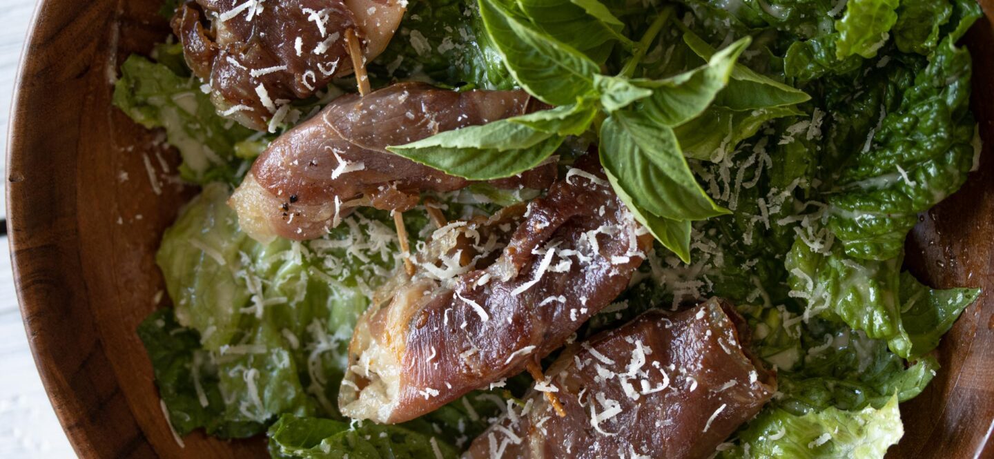Caesar’s Salad Dressing With Shrimps Saltimbocca Caesar’s Salad Dressing With Shrimps Saltimbocca