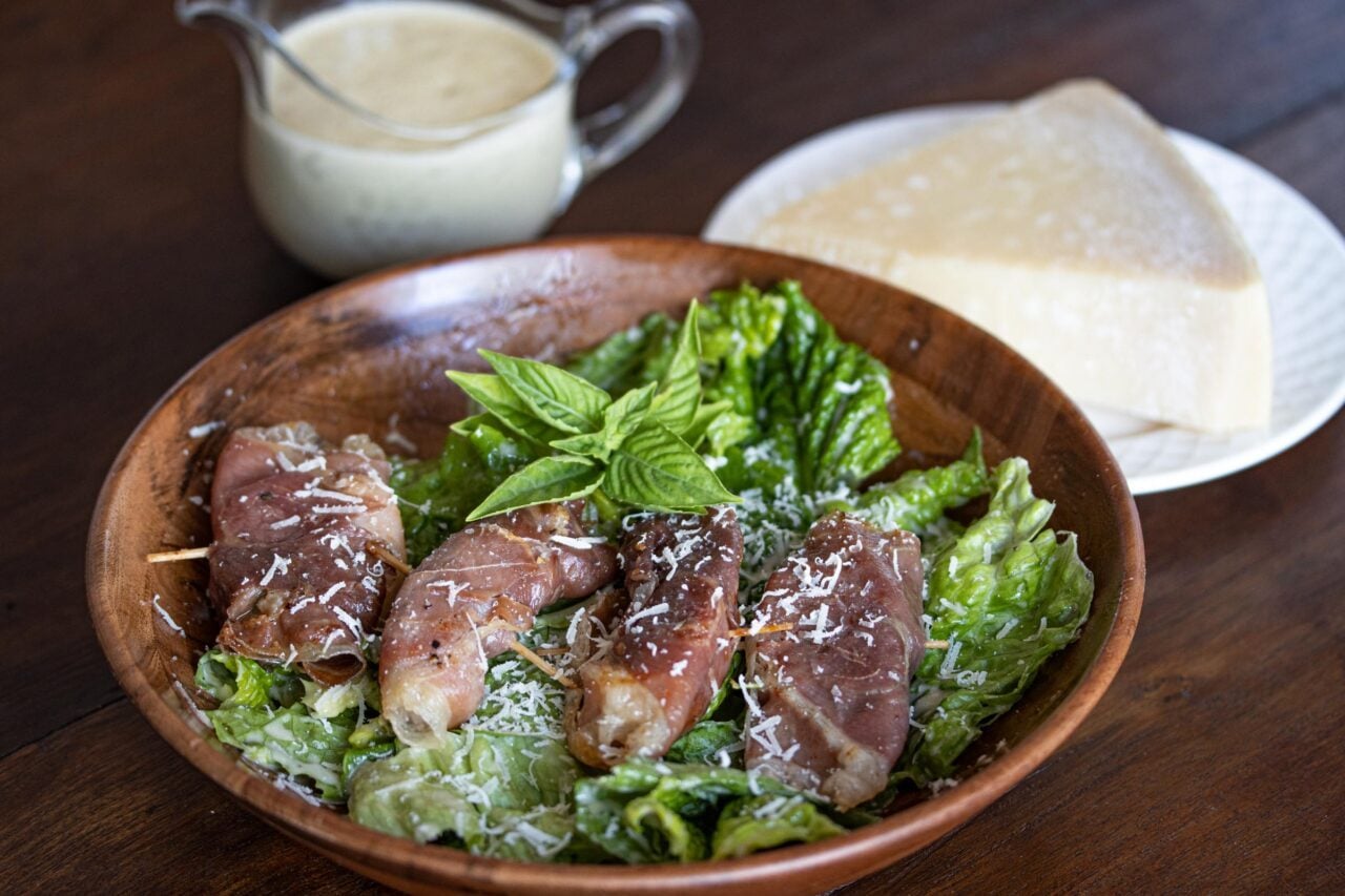 Caesar’s Salad Dressing With Shrimps Saltimbocca Caesar’s Salad Dressing With Shrimps Saltimbocca