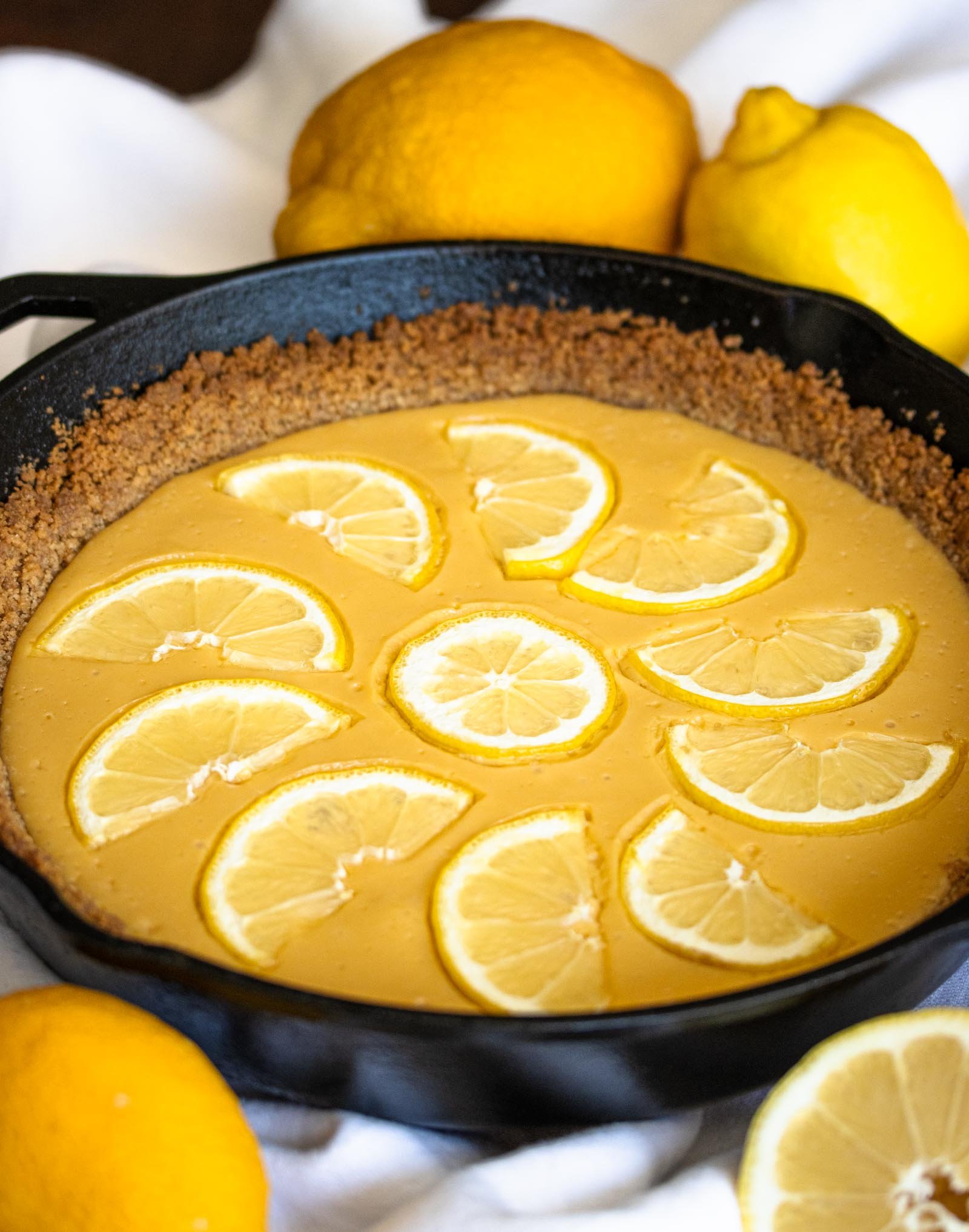 lemon tart A beautiful whole piece of the lemon tart.