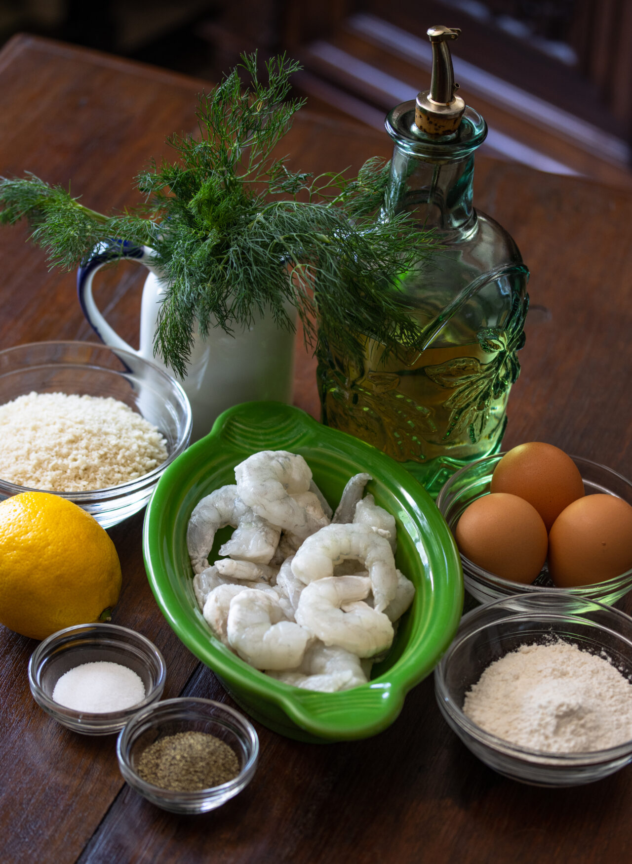 Crispy shrimp ingredients