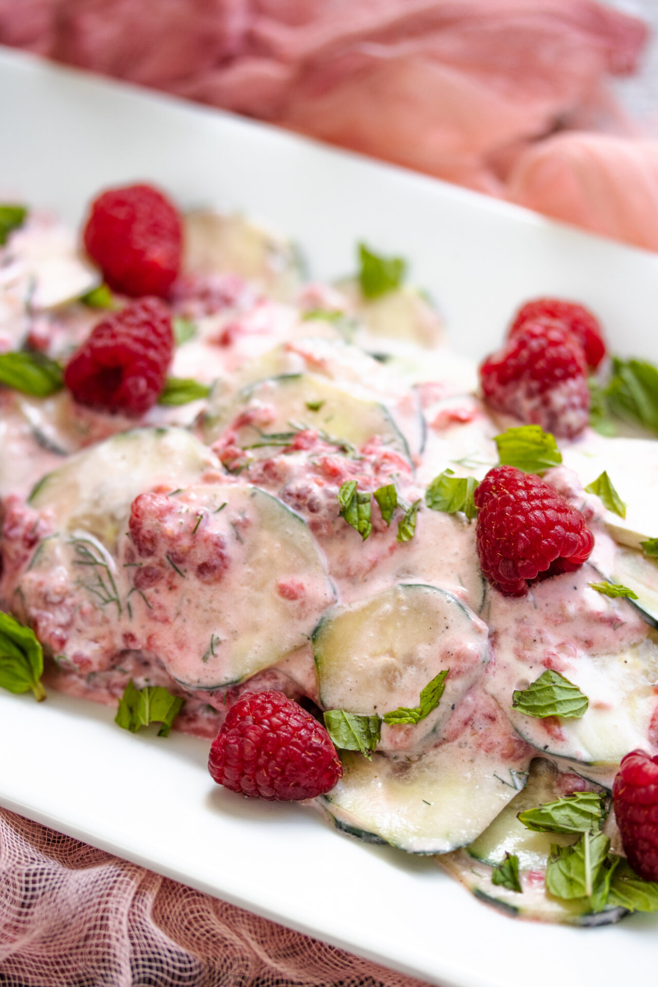 cucumber raspberry salad cucumber raspberry salad