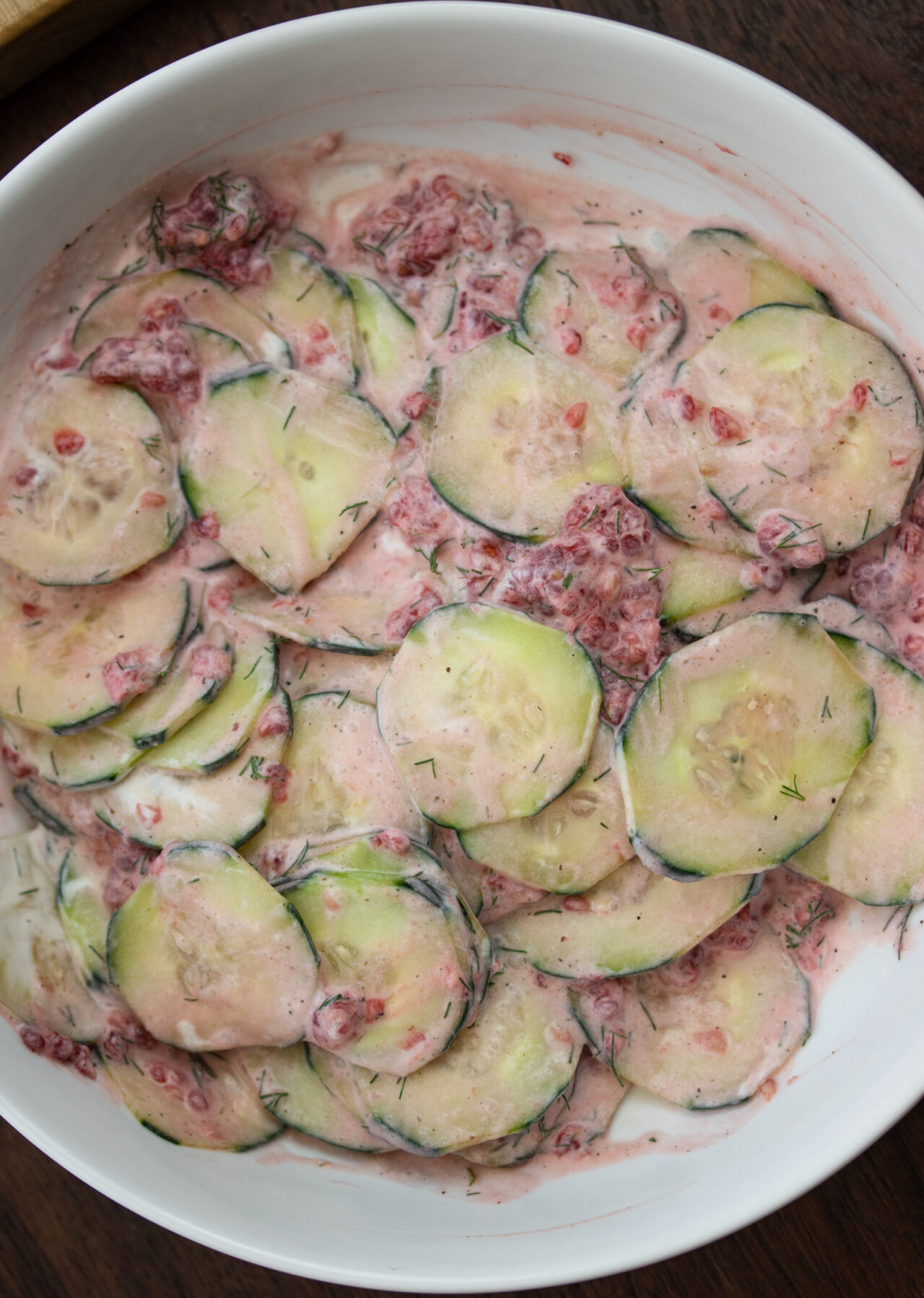 Cucumber raspberry salad Cucumber raspberry salad
