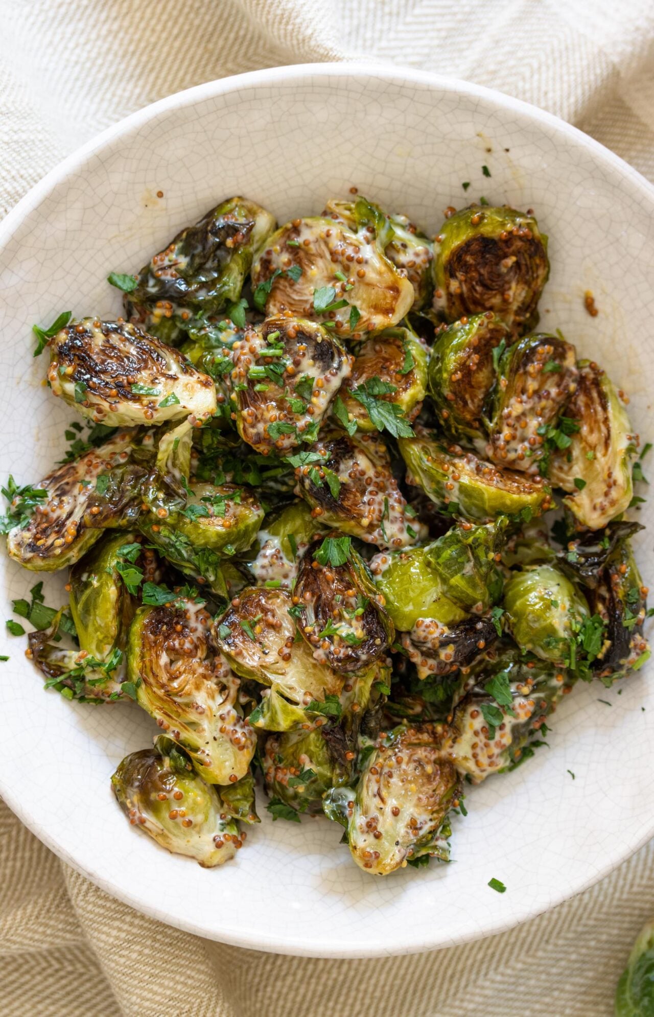 Oven Roasted Brussels Sprouts with Mustard Oven Roasted Brussels Sprouts with Mustard.