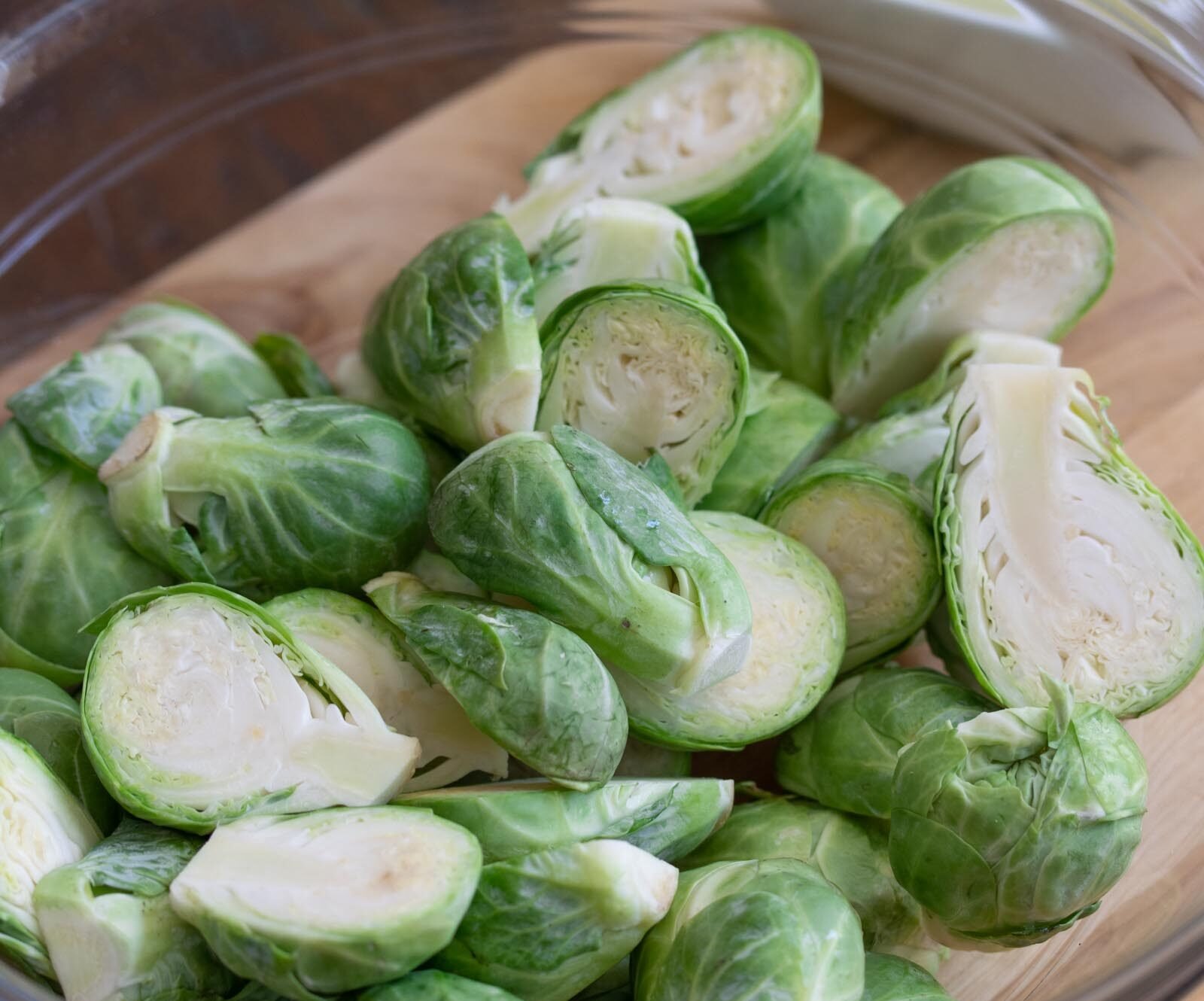 Brussels Sprouts cut in half