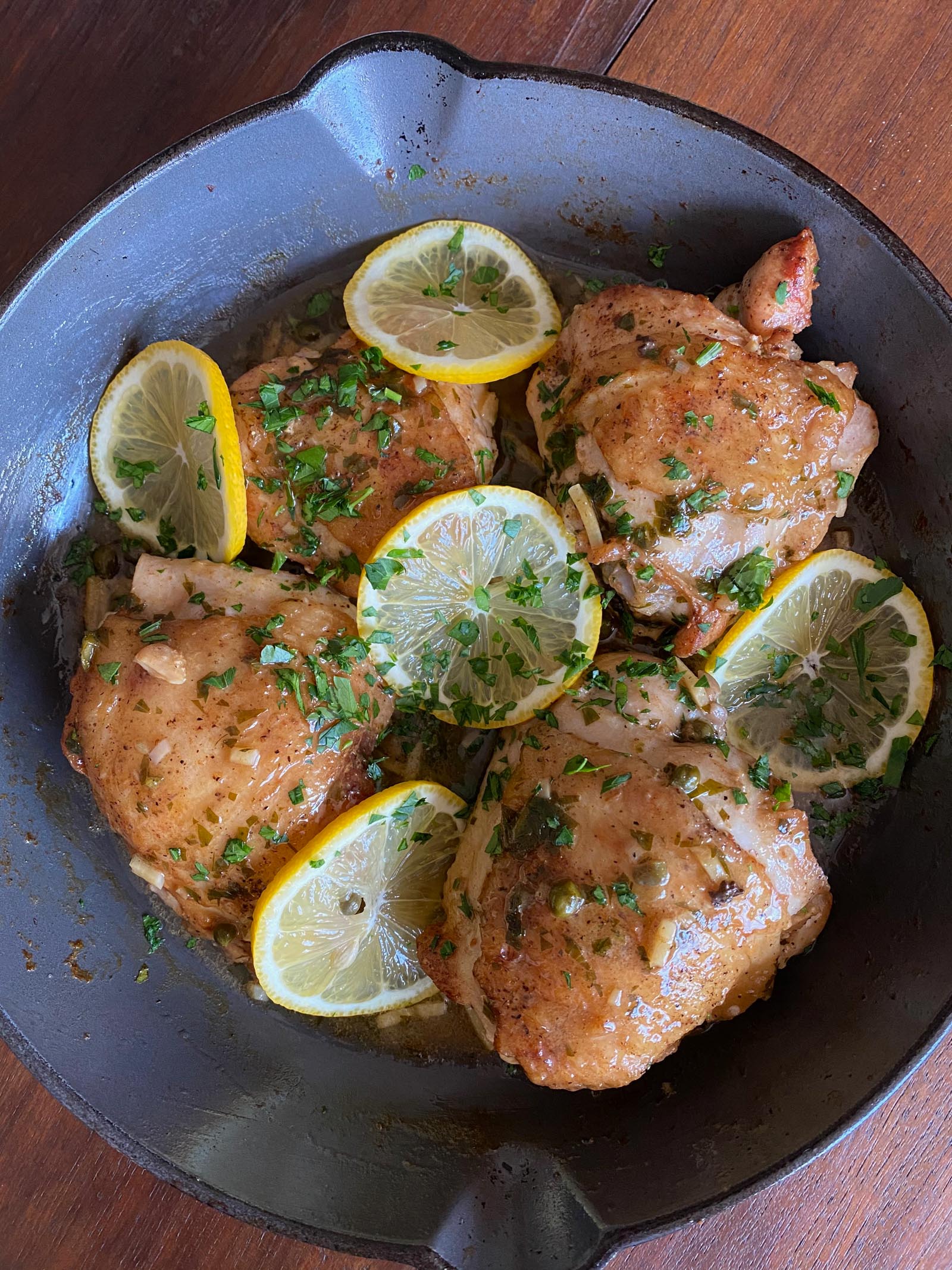 Brandy chicken piccata