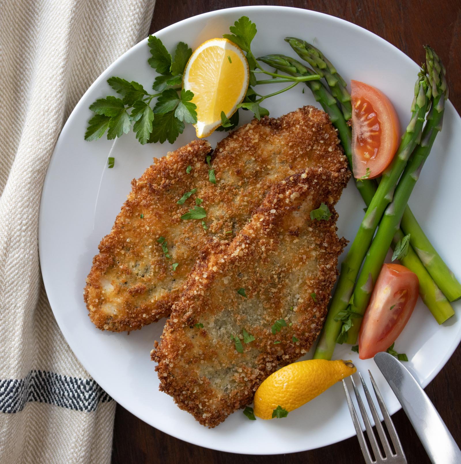 Parmesan, Panko Crusted Chicken Cutlets