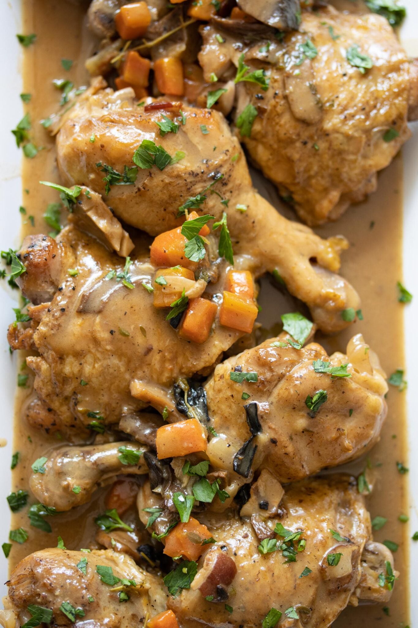 coq au vin blanc Coq au vin blanc - chicken with white wine