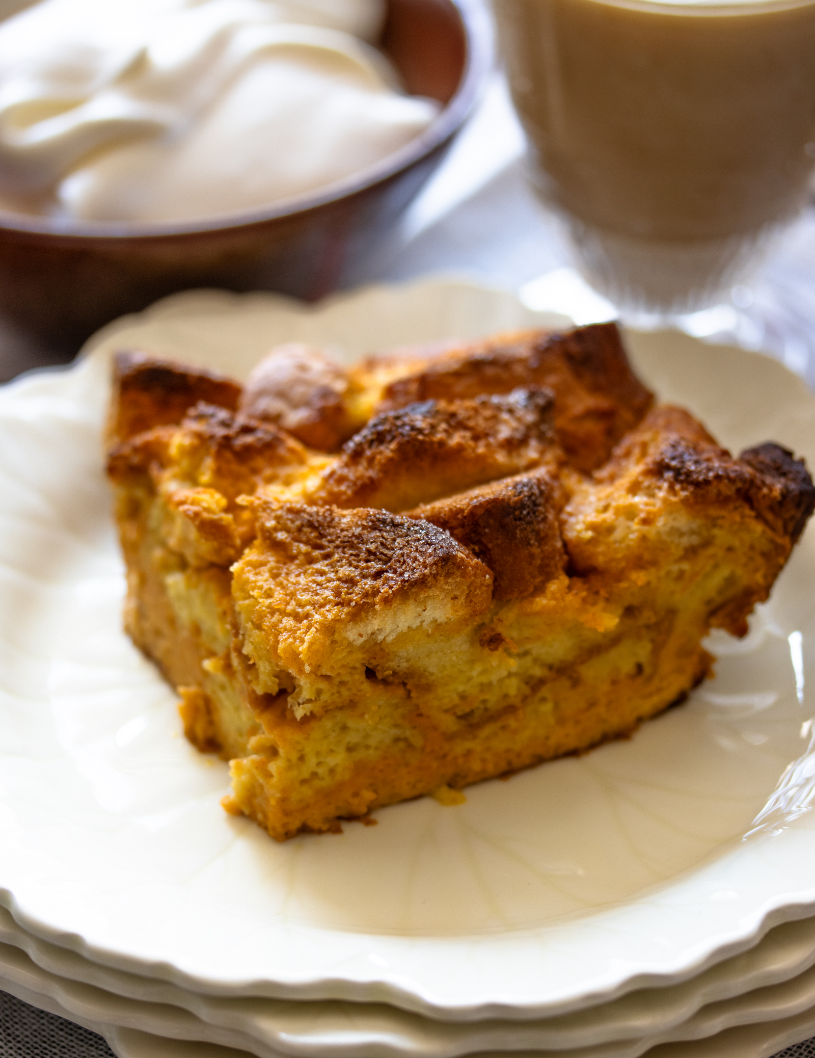 Baked Pumpkin French Toast with Brown Sugar Sauce