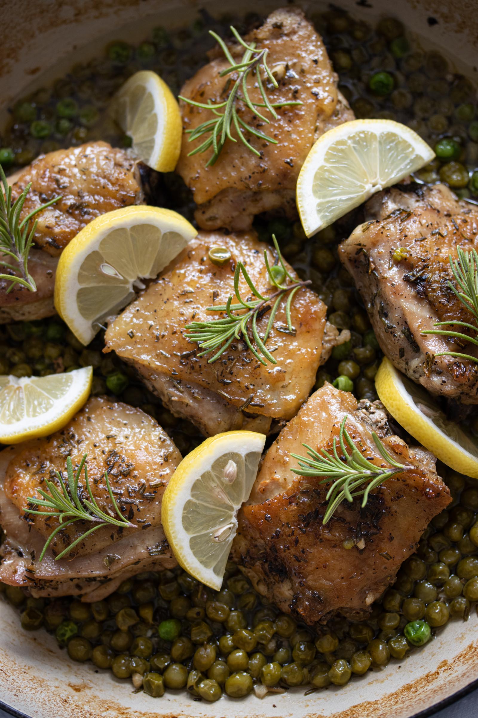 Rosemary, Peas Lemon Chicken