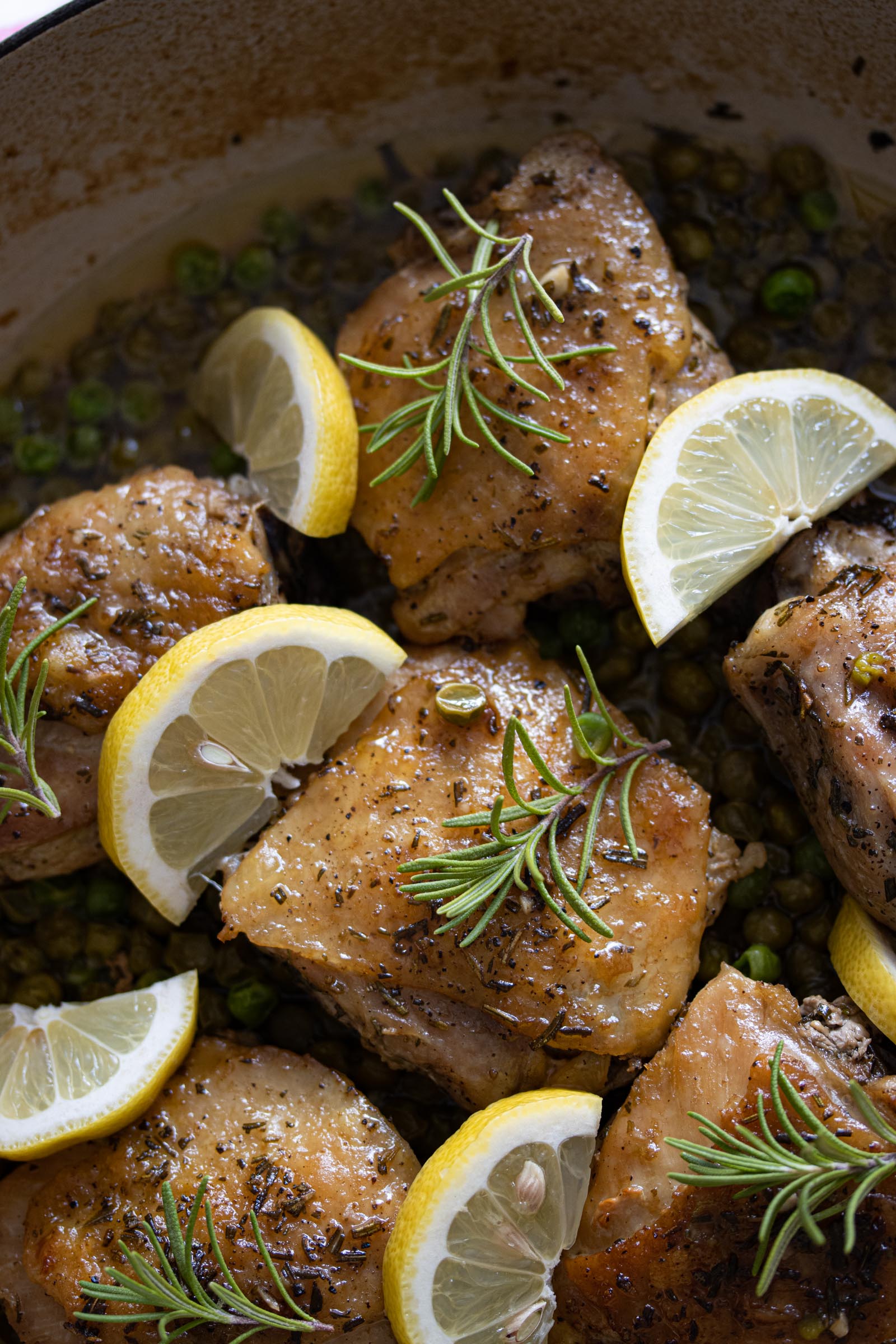 rosemary, peas, lemon chicken Rosemary Lemon Chicken