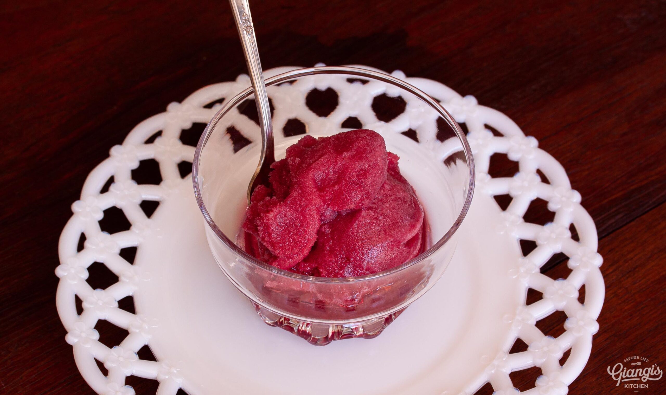 Pomegranate sorbet