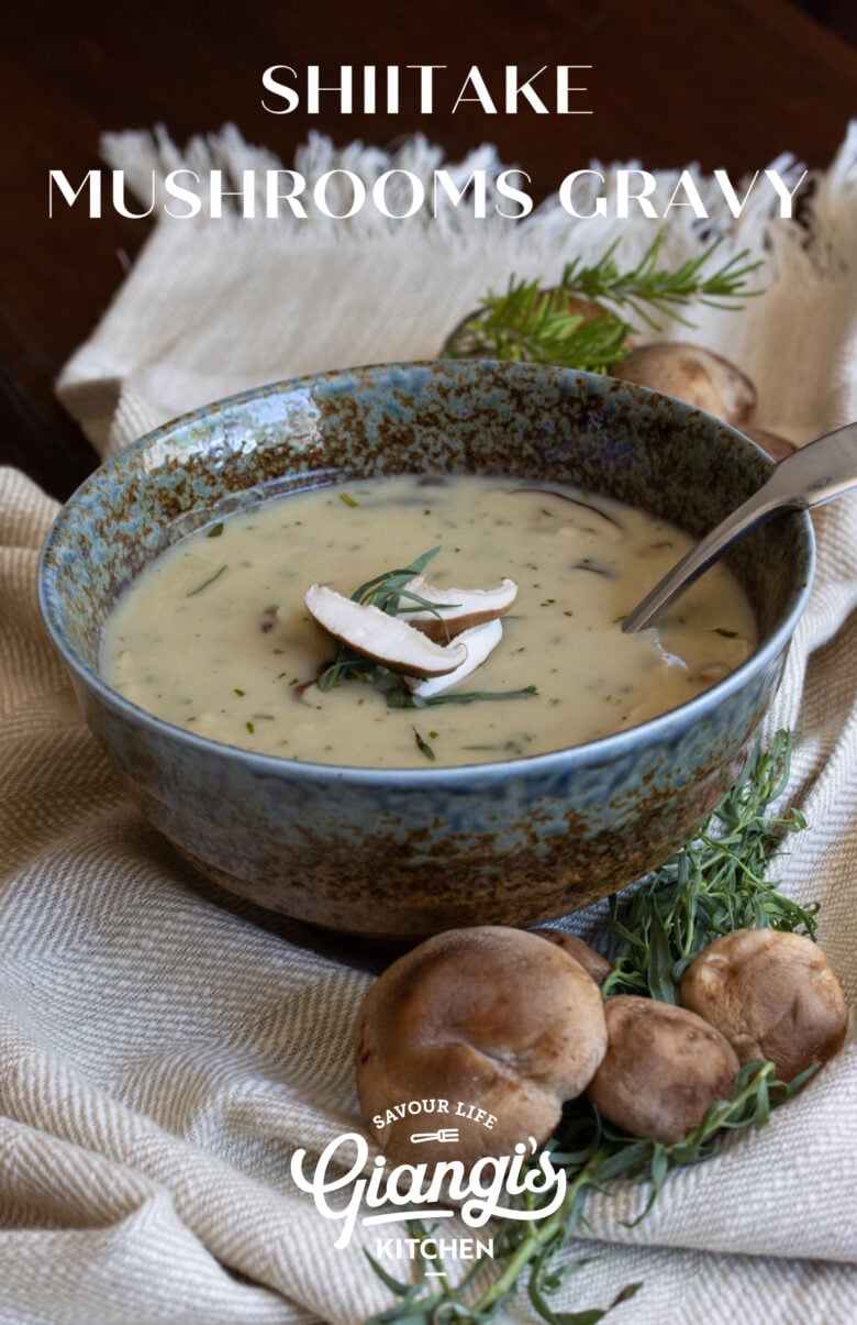 shiitake mushrooms gravy