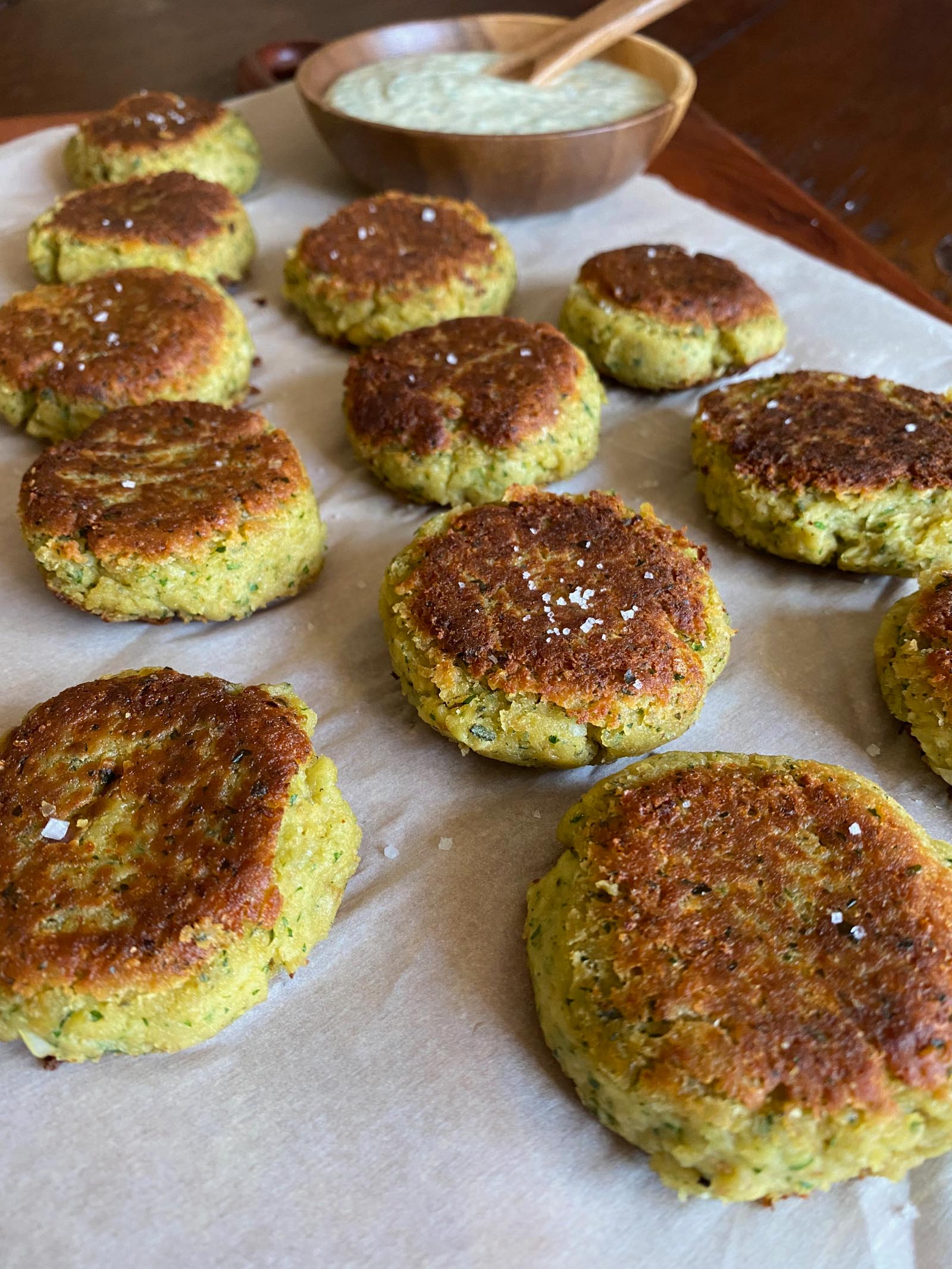Garbanzo Beans Croquettes with Tahini Sauce