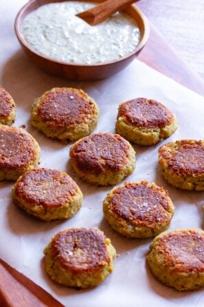 Garbanzo Beans Croquettes with Tahini Sauce