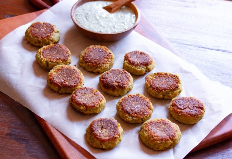 Garbanzo Beans Croquettes with Tahini Sauce