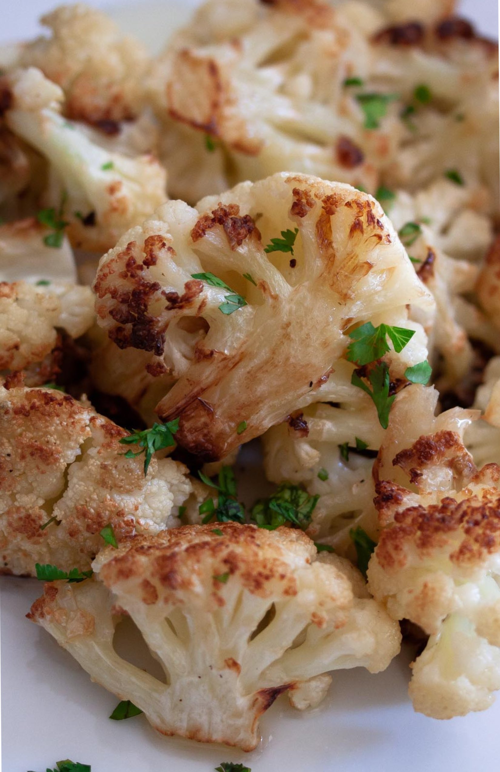 roasted cauliflower with lemon dressing