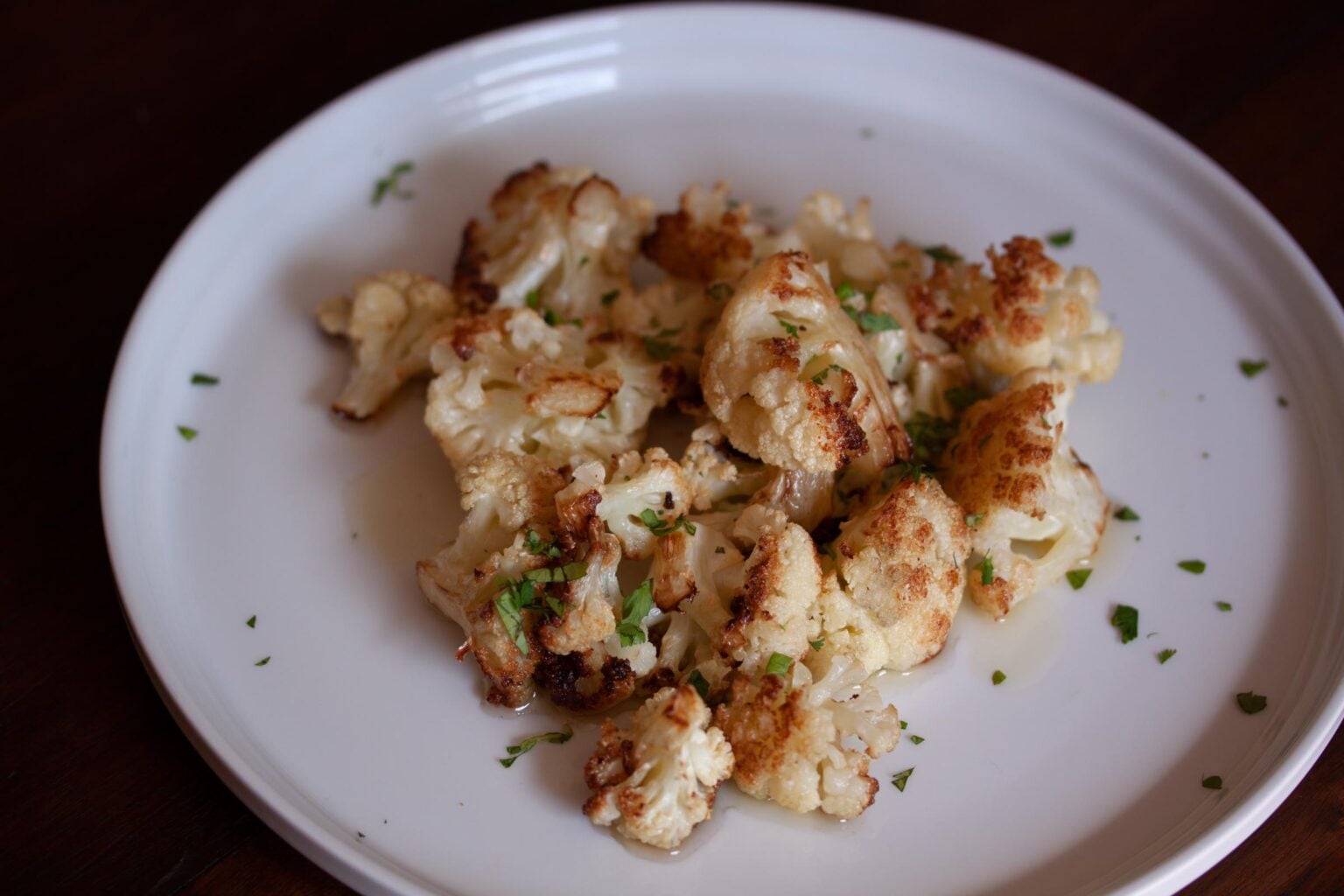 Roasted Cauliflower with Lemon Dressing