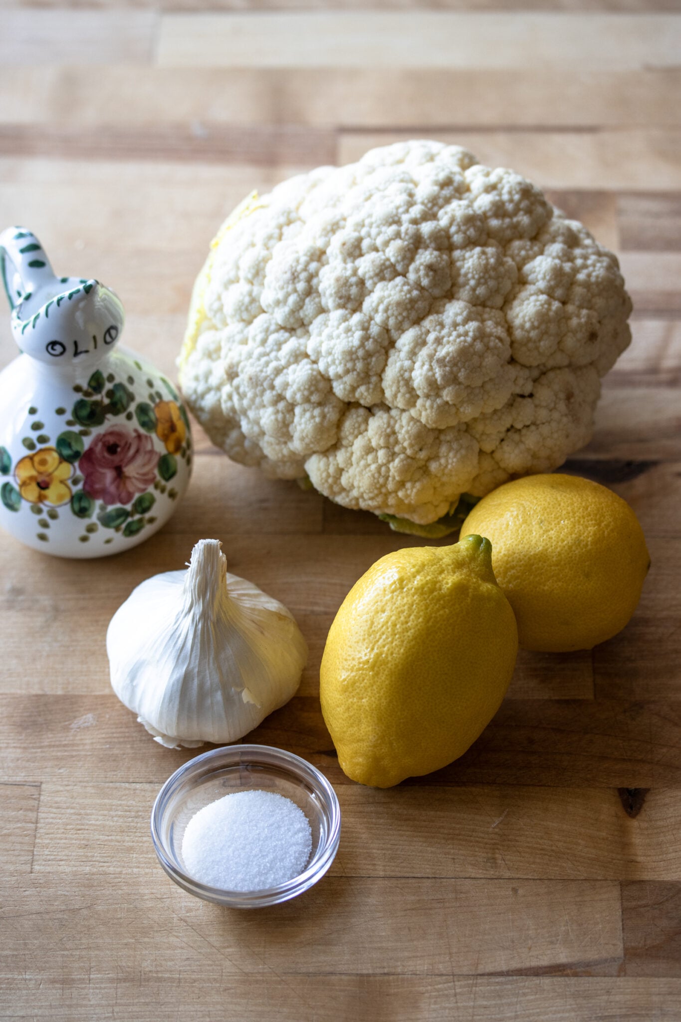 ingredients needed to make Roasted Cauliflower with Lemon Dressing