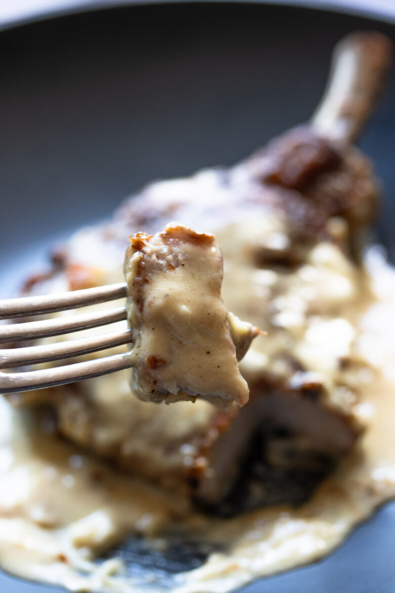 bone in pork chops with cheese