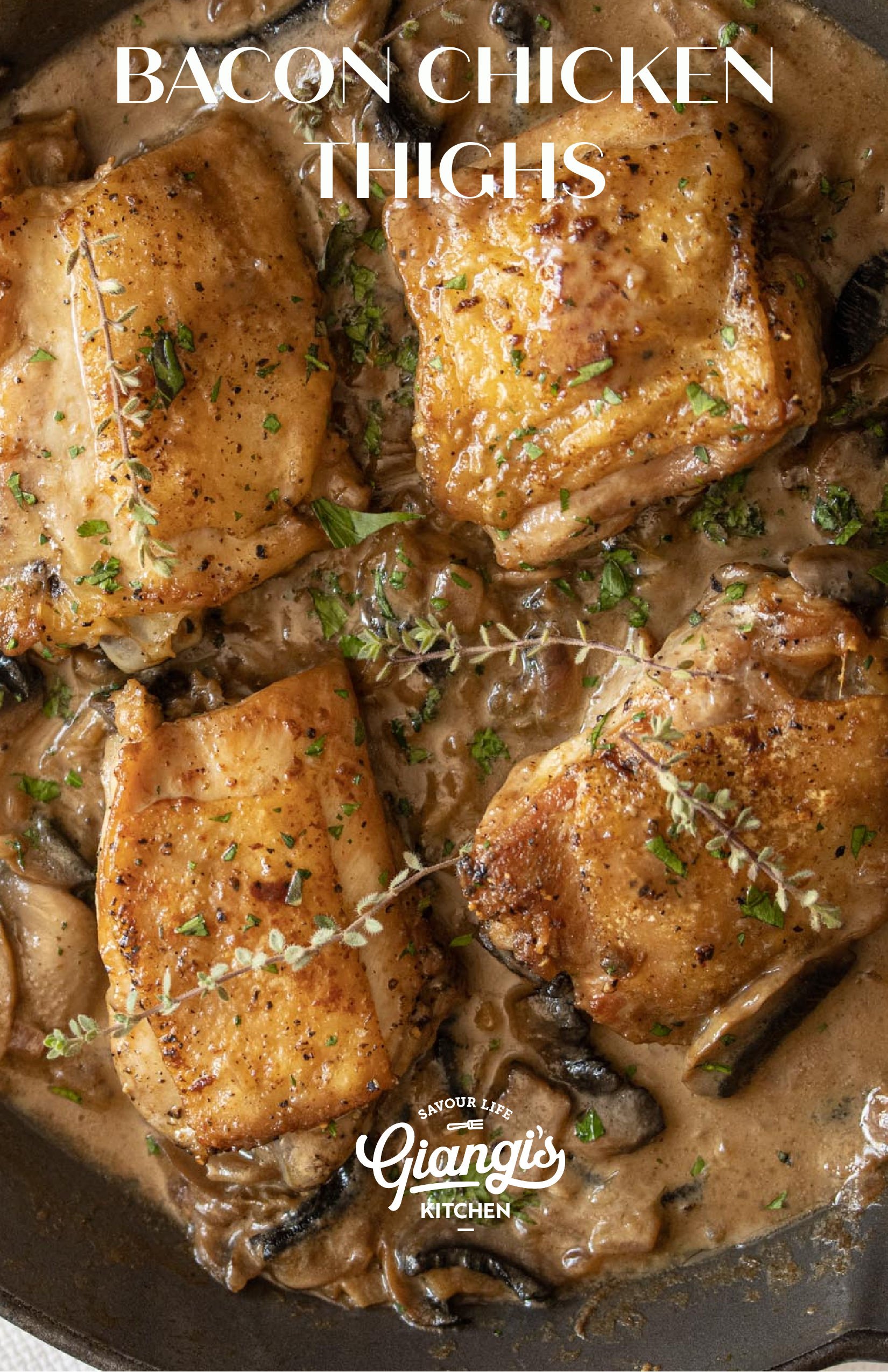 bacon chicken thighs