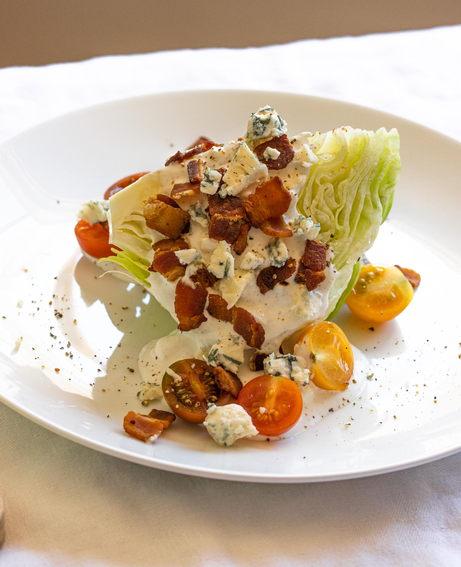 iceberg wedges with blue cheese dressing 