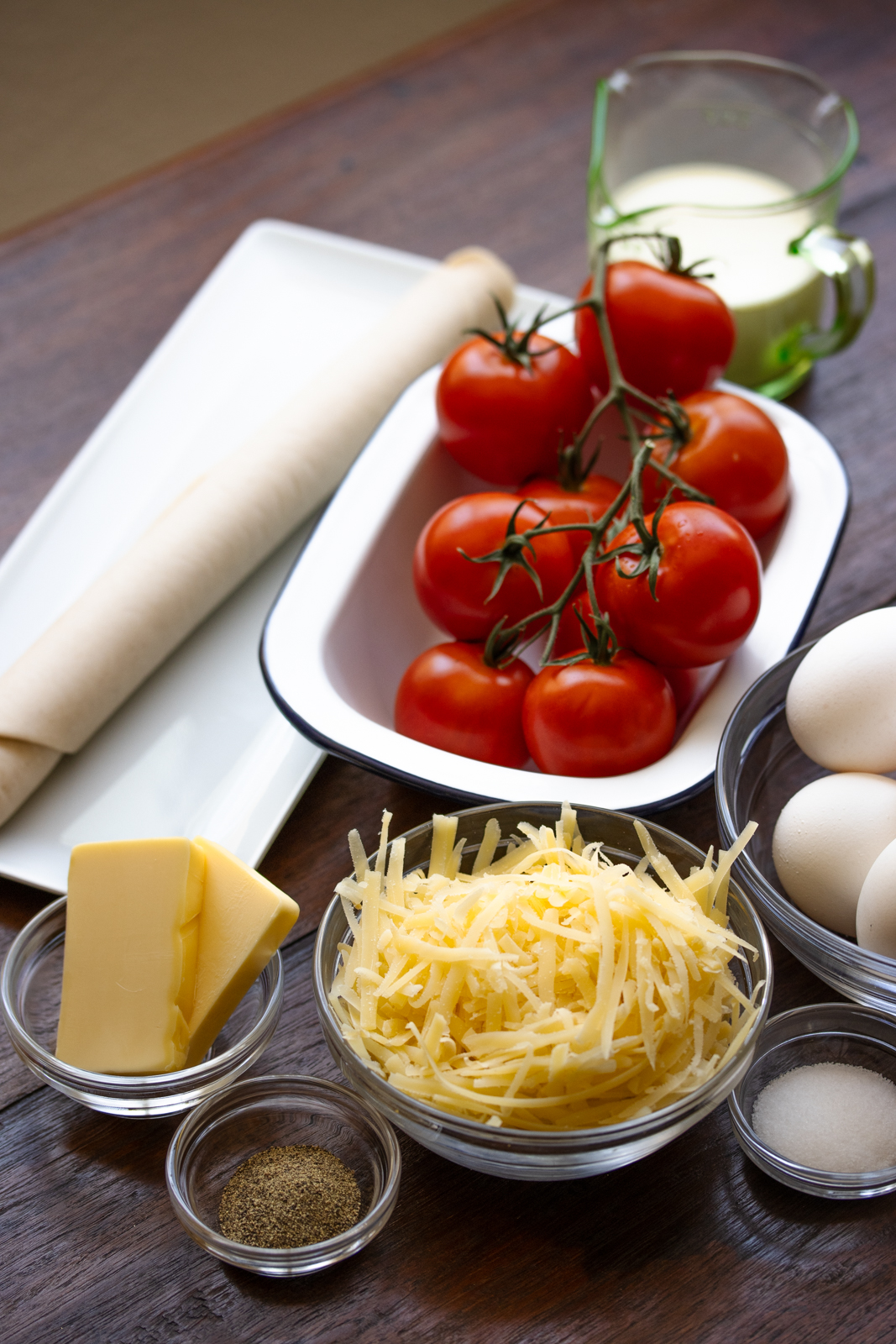 fresh tomato quiche ingredients