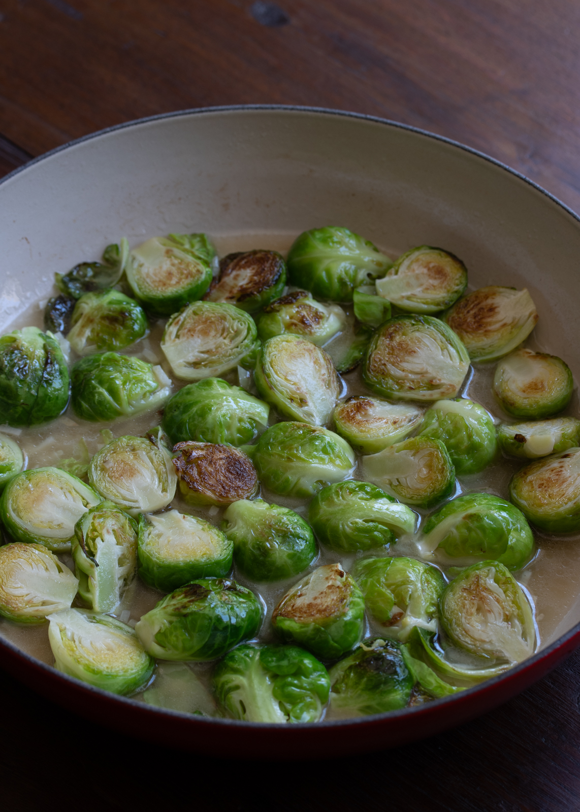 cooking the brussels sprouts
