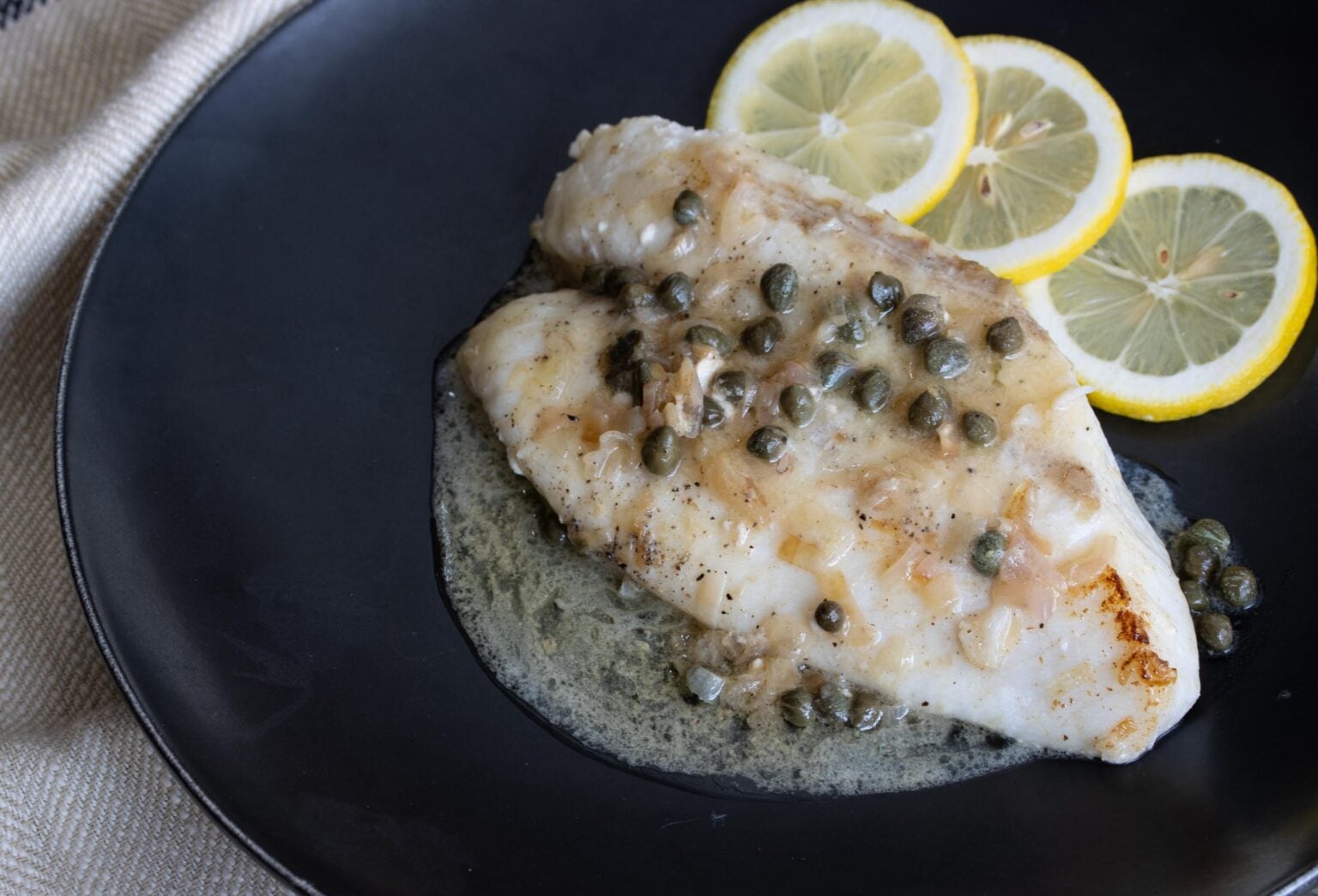 Orange Roughy with Capers, Shallots, and Wine Butter Sauce Orange Roughy with Capers, Shallots, and Wine Butter Sauce