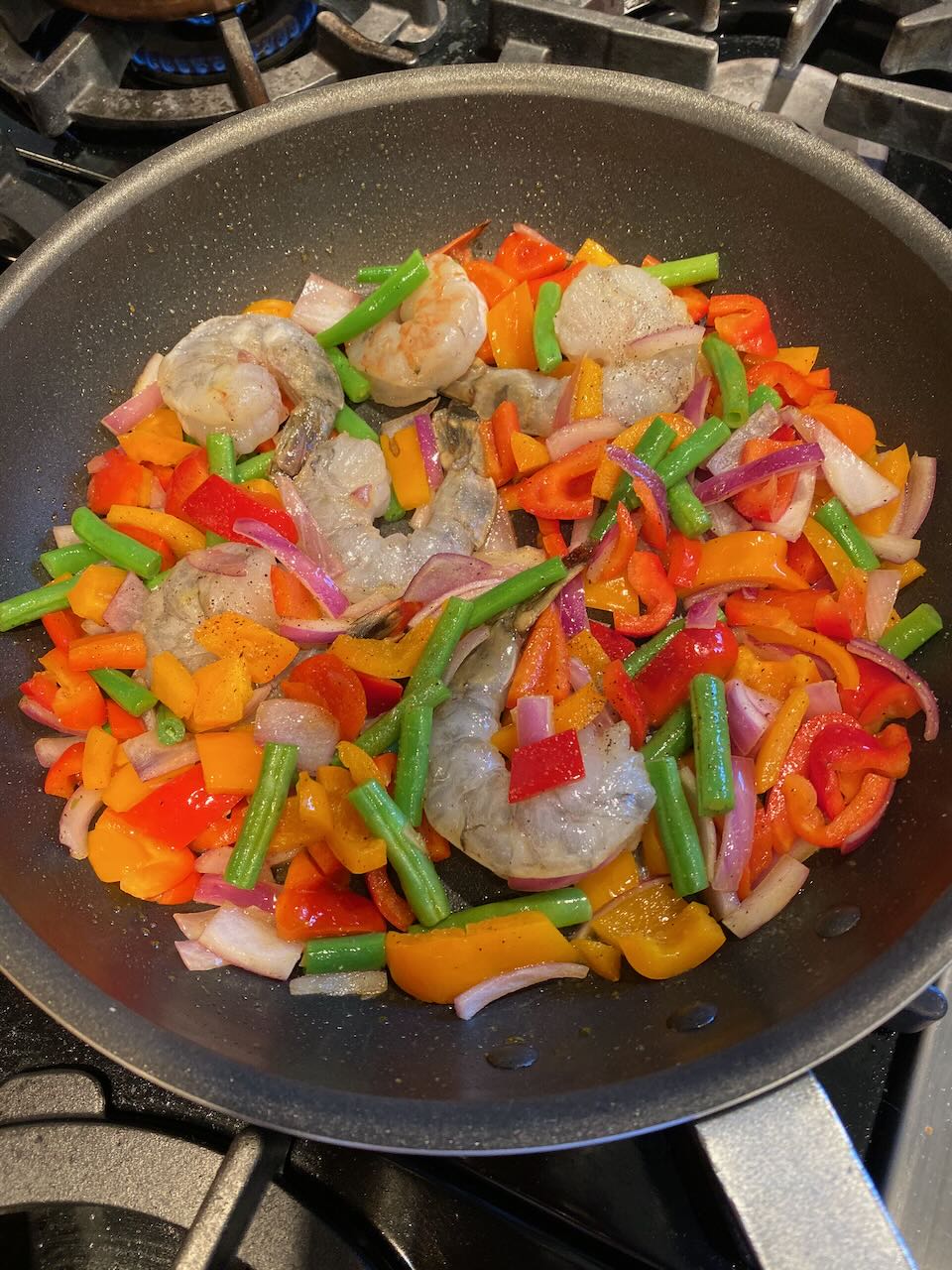 shrimp and vegetables