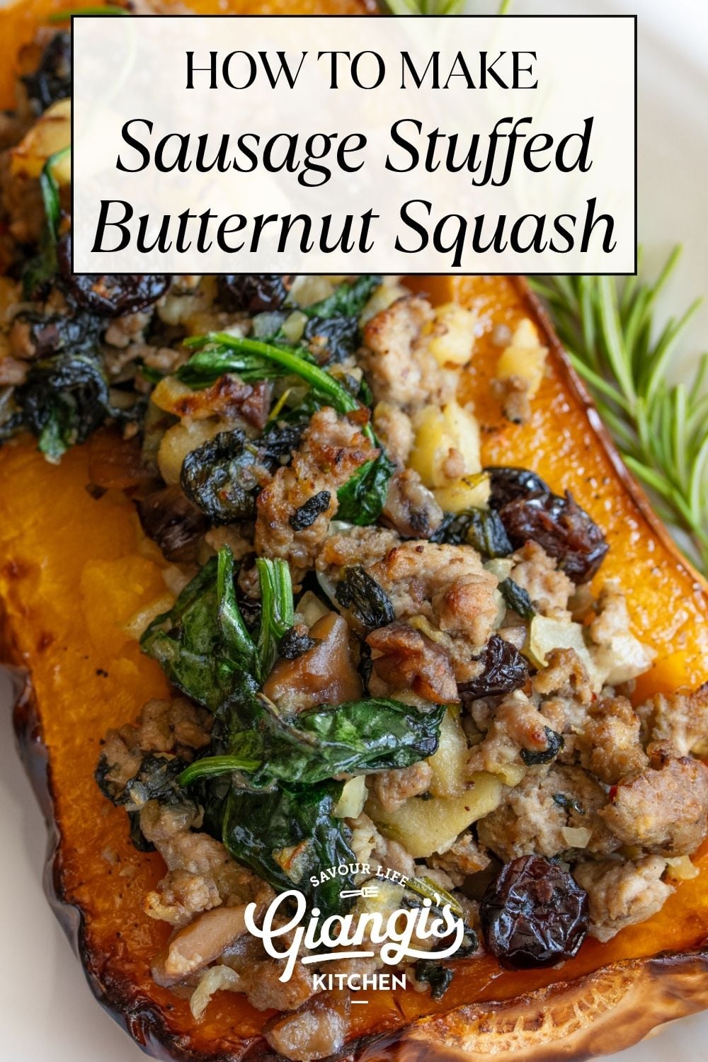 Sausage Stuffed Butternut Squash