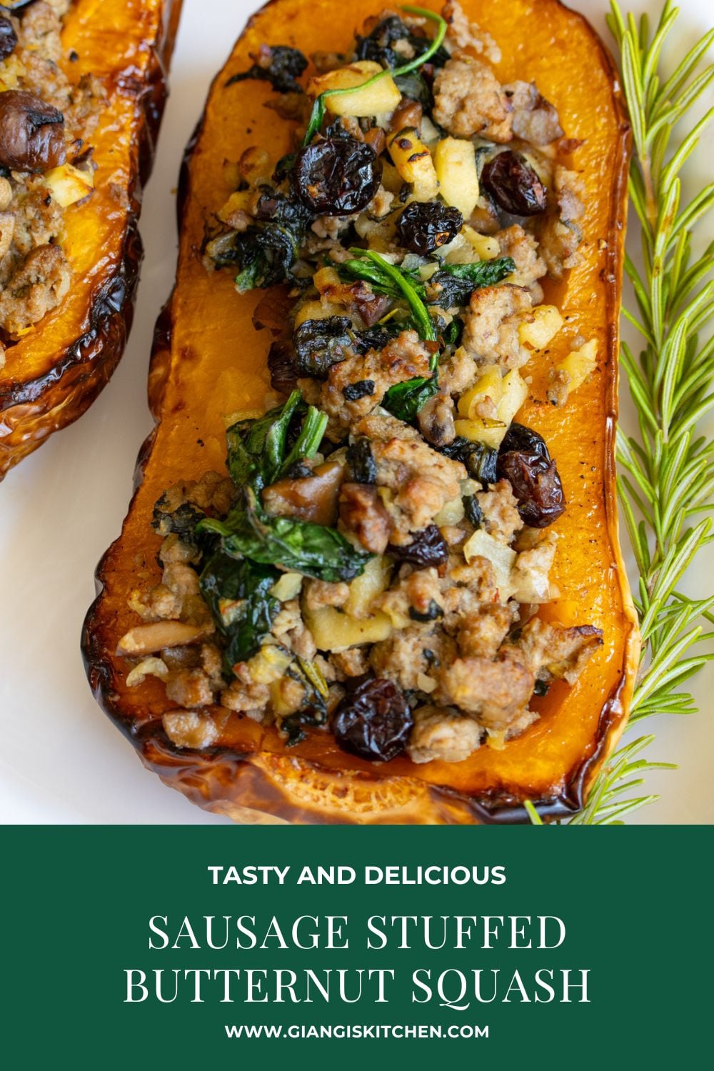 Sausage Stuffed Butternut Squash
