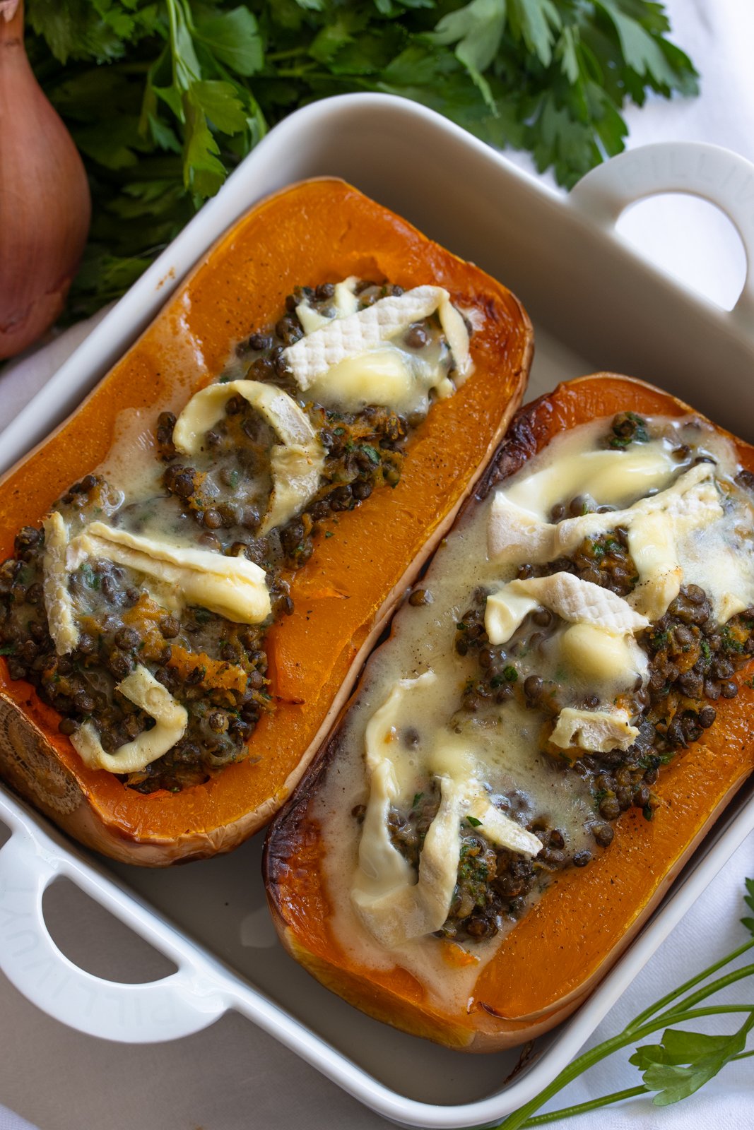 Stuffed Butternut Squash With Cheese
