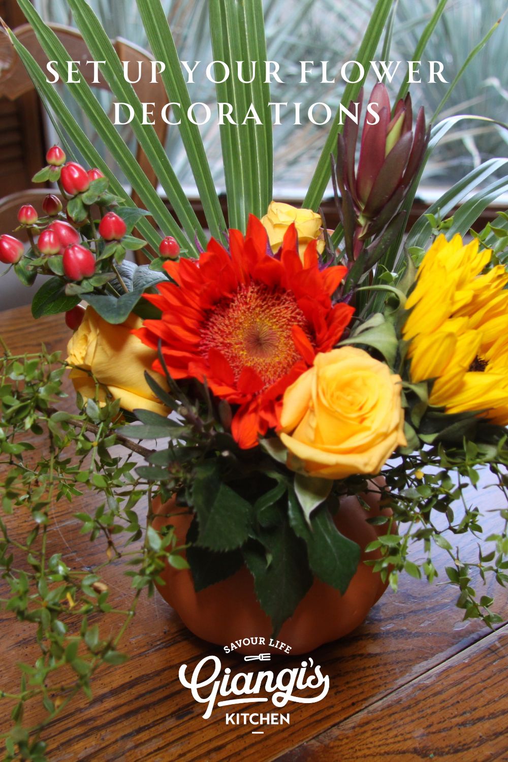 set up your flower decorations