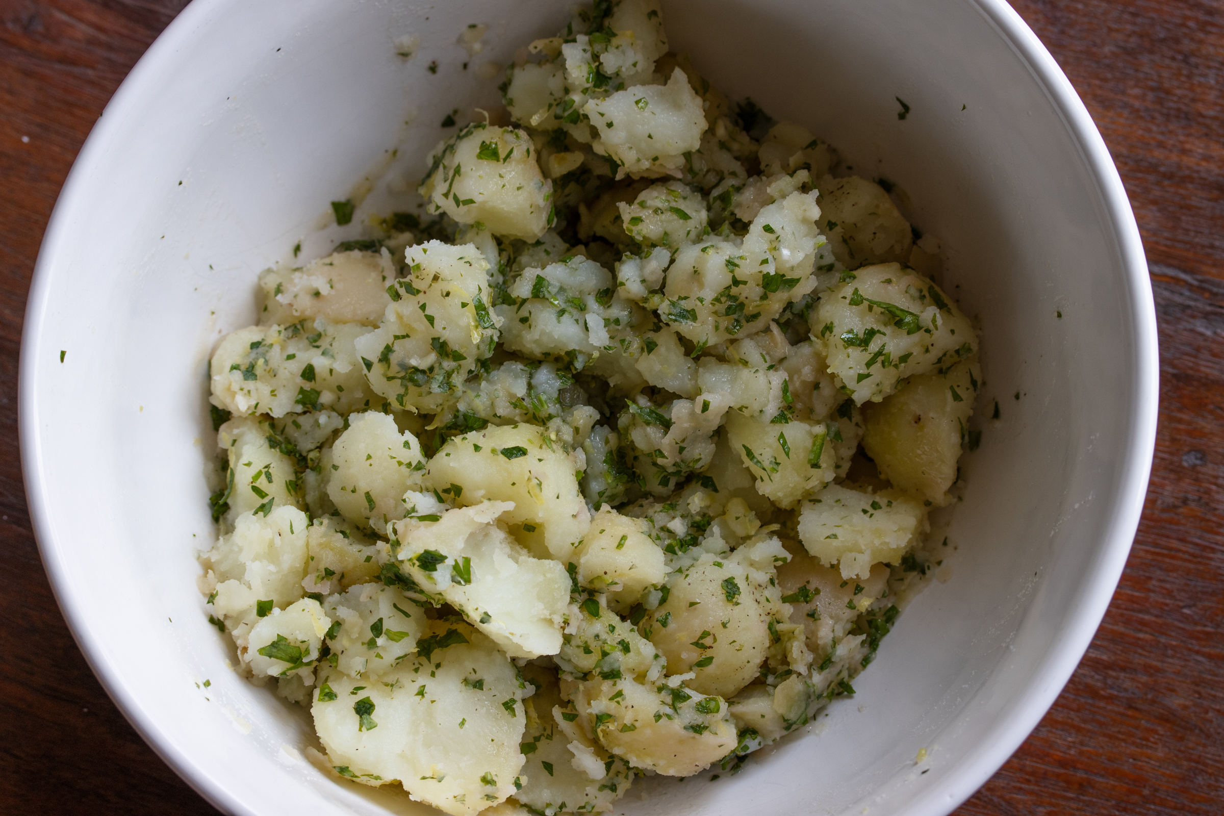 warm potato salad 