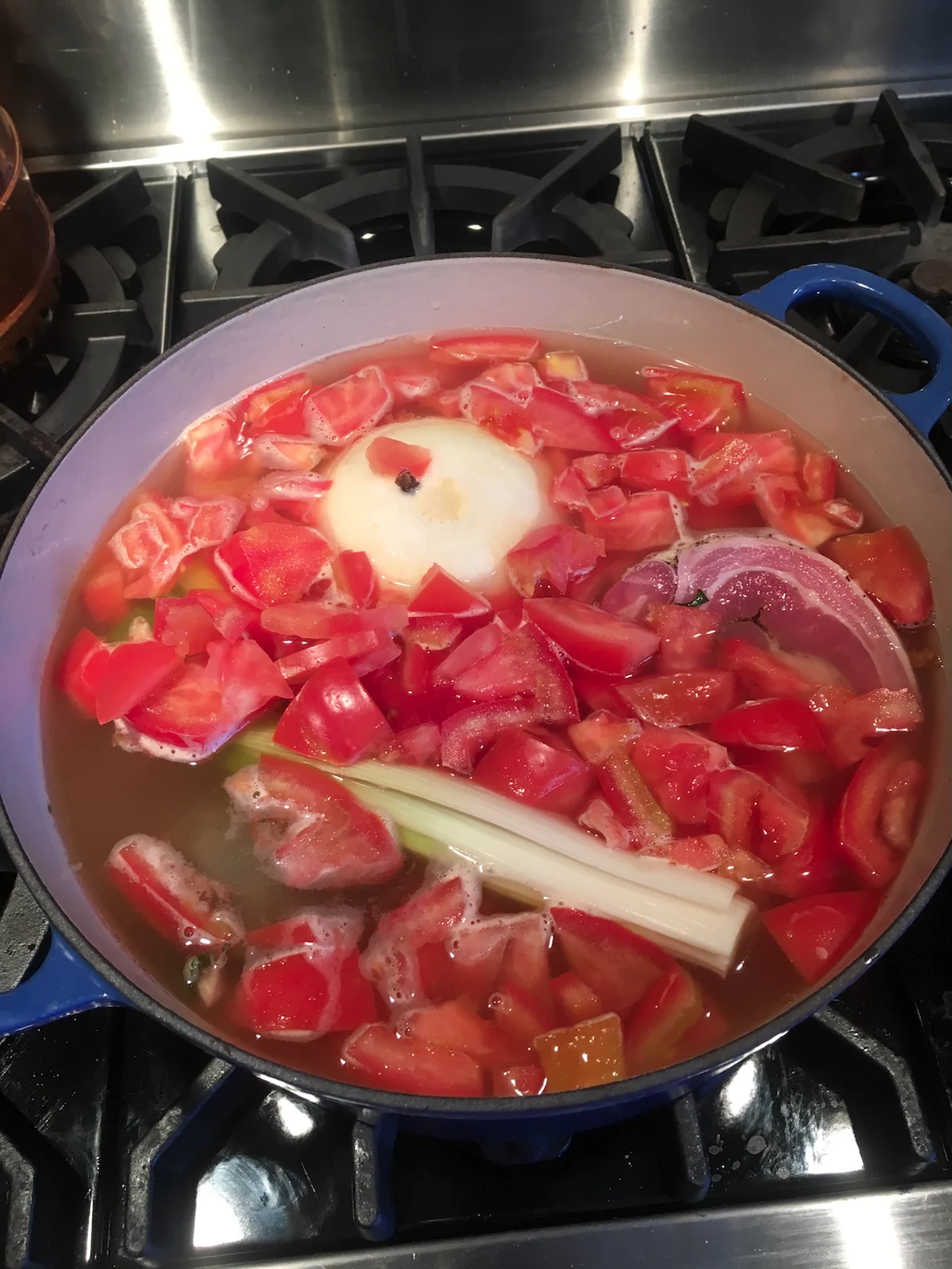 ingredients in the pan ready to cook